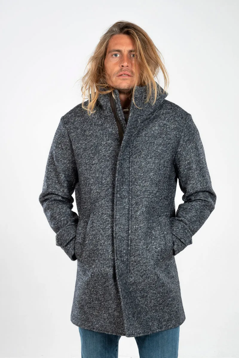  0861 Cappotto casual 0861 blu made in italy  