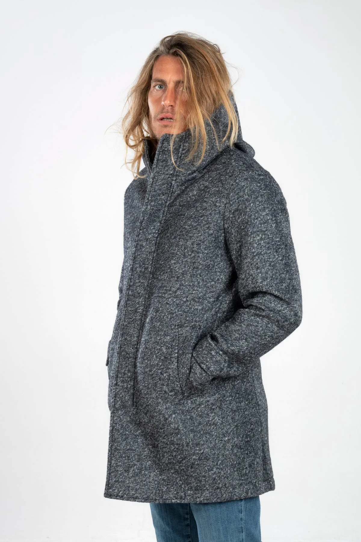  0861 Cappotto casual 0861 blu made in italy  
