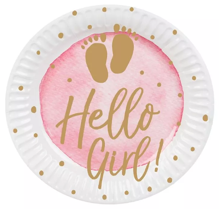 10 piatti di carta Cute Little Girl 23 cm