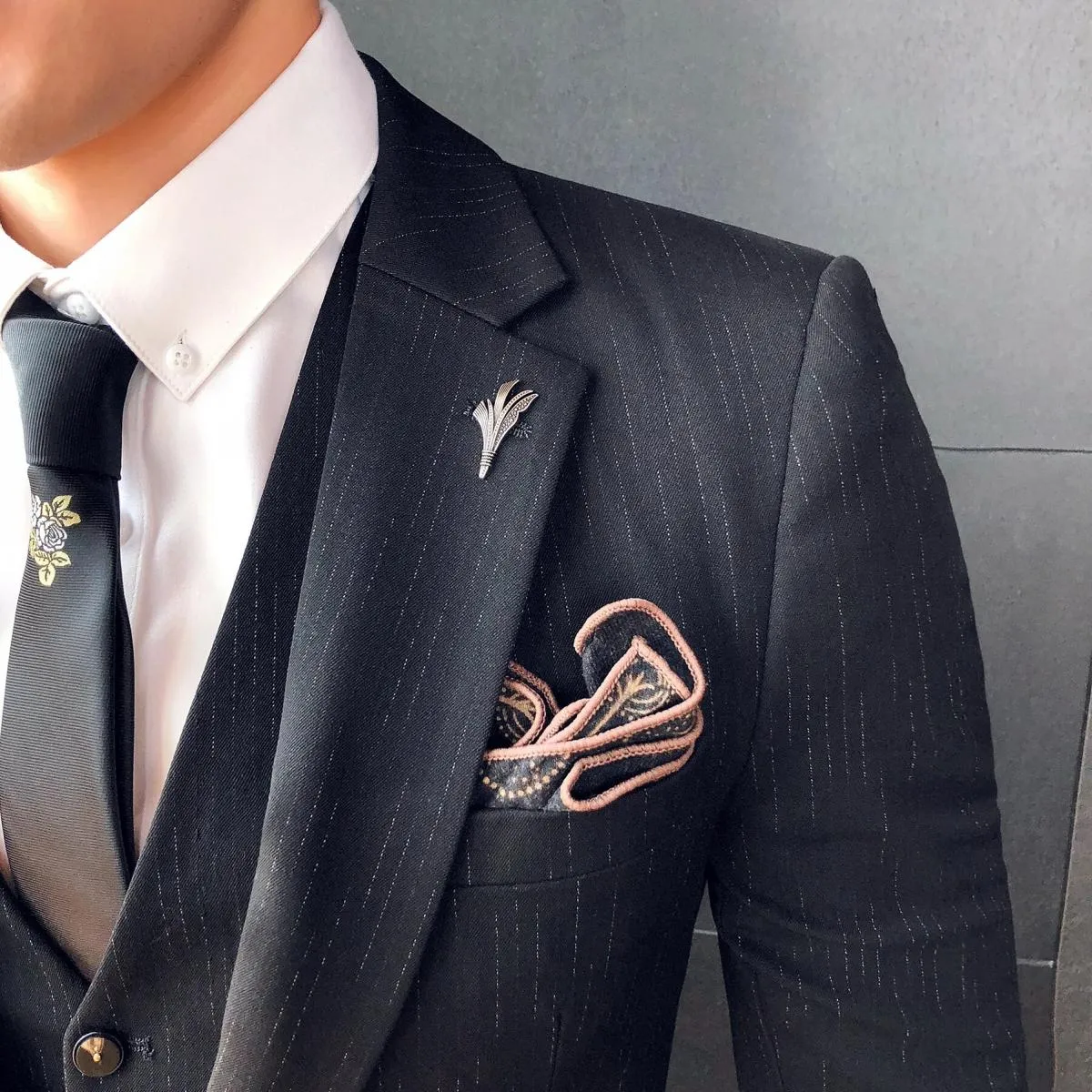 2023 moda nuovi uomini boutique tailleur tre pezzi set / uomo slim fit abito da sposa blazer giacca cappotto pantaloni pan