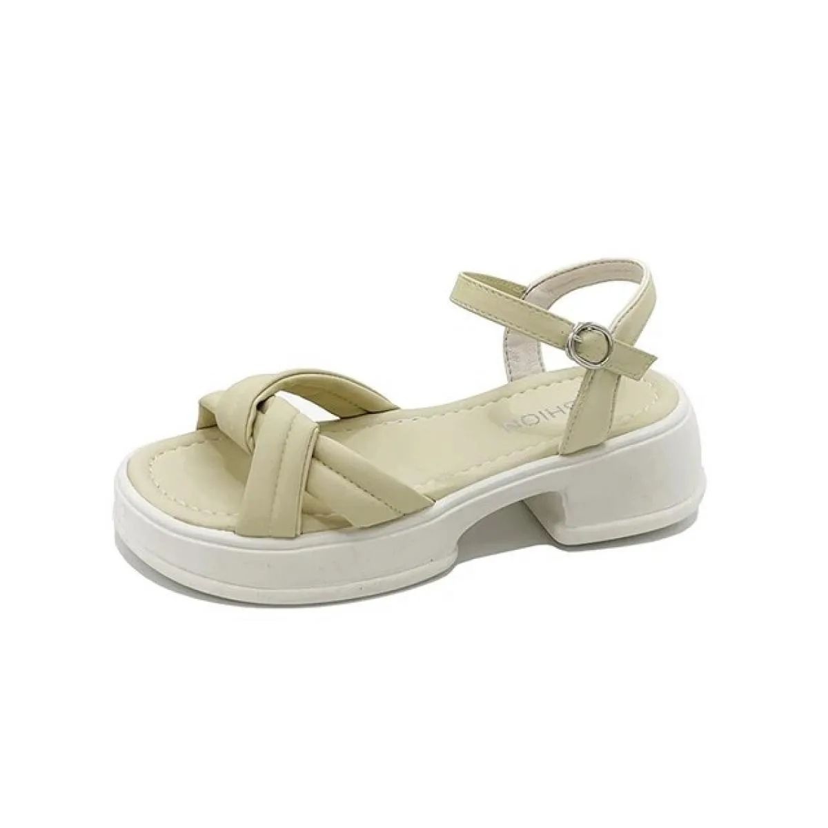 2023 Vendita calda Scarpe da donna Cinturino con fibbia Sandali da donna Sandali casual estivi Donna Solid Peep Toe Scarpe da do