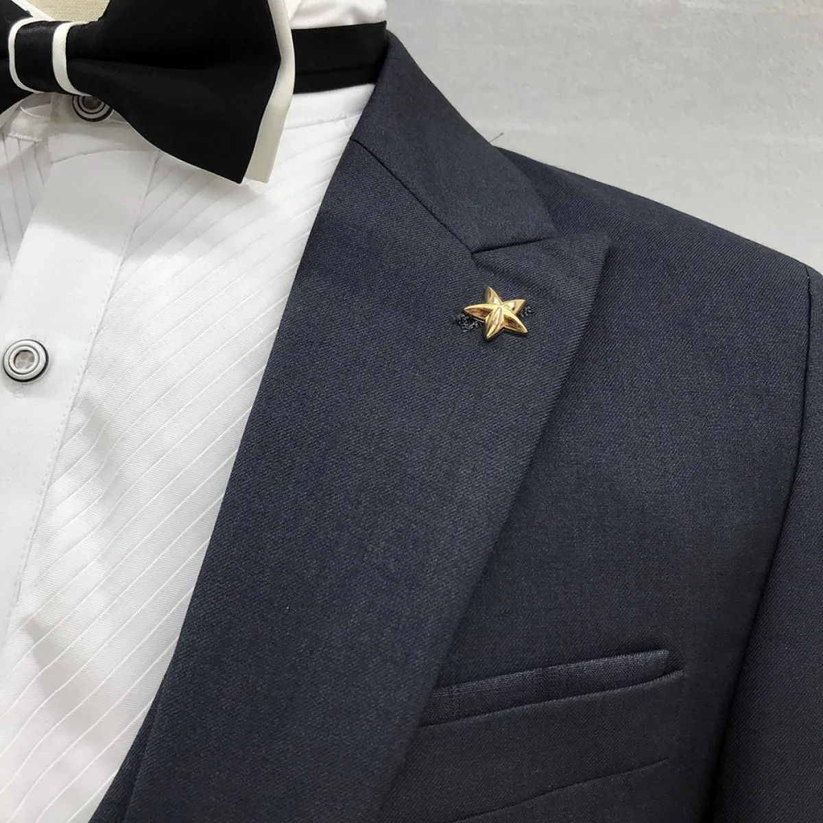 Abiti da sposa per uomo Blazer Hombre Risvolto con visiera Gilet monopetto Giacca Pantaloni Tre pezzi Slim Fit Business formale