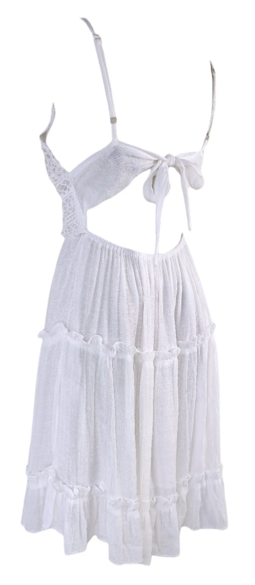 Abito midi con pizzo sangallo