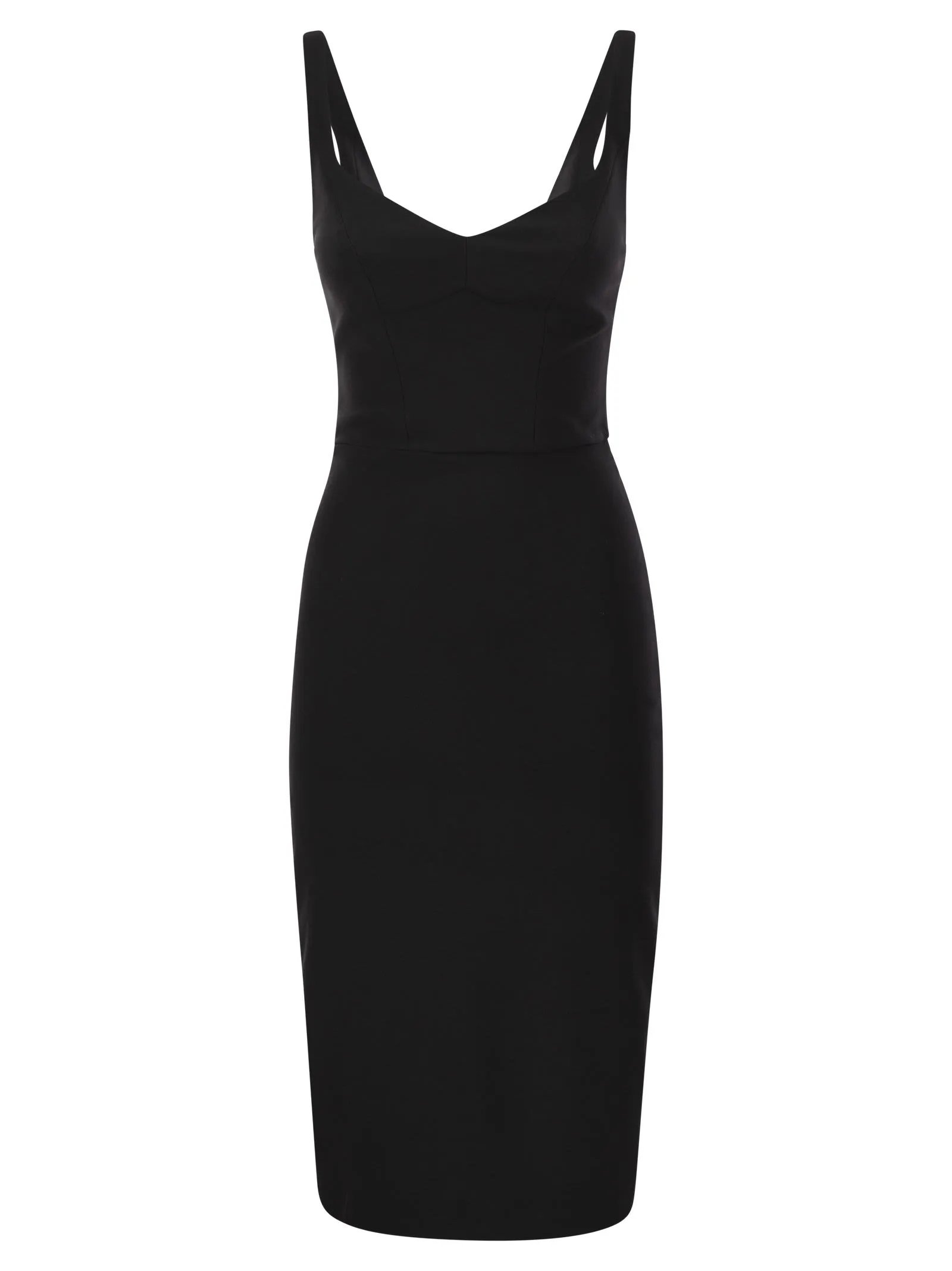 Abito tubino in crêpe stretch con zip