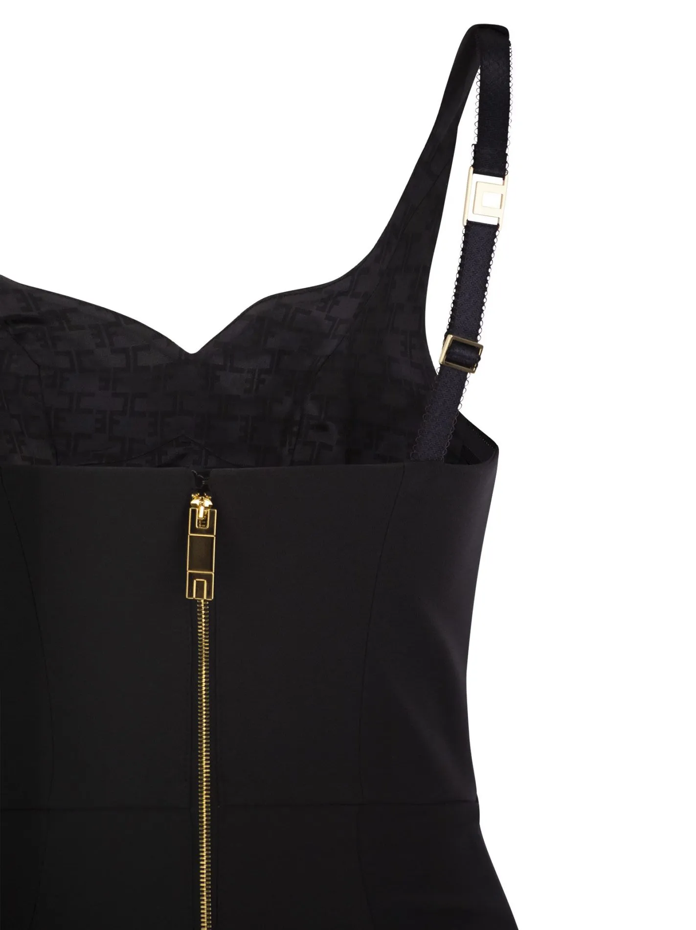 Abito tubino in crêpe stretch con zip