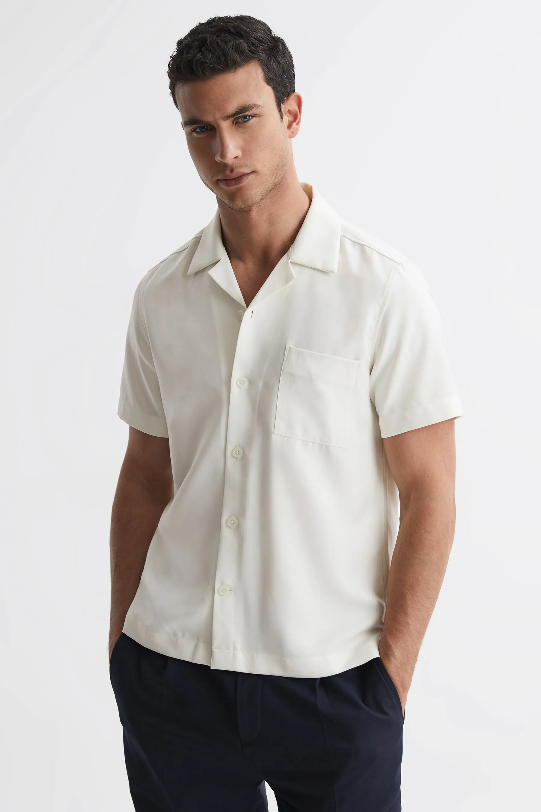 Adoi tokyo - Camicia con bottoni e colletto cubano    