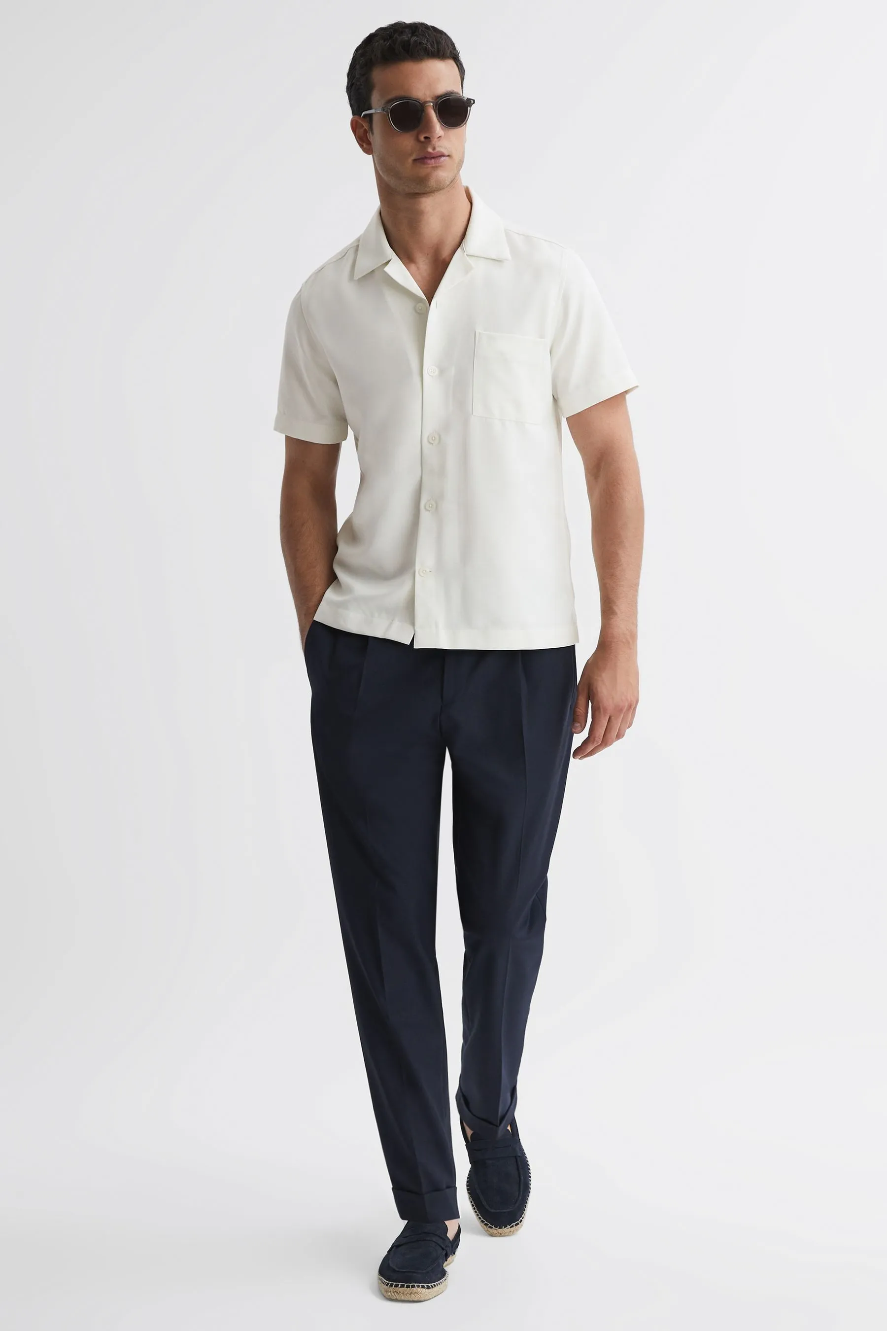 Adoi tokyo - Camicia con bottoni e colletto cubano    