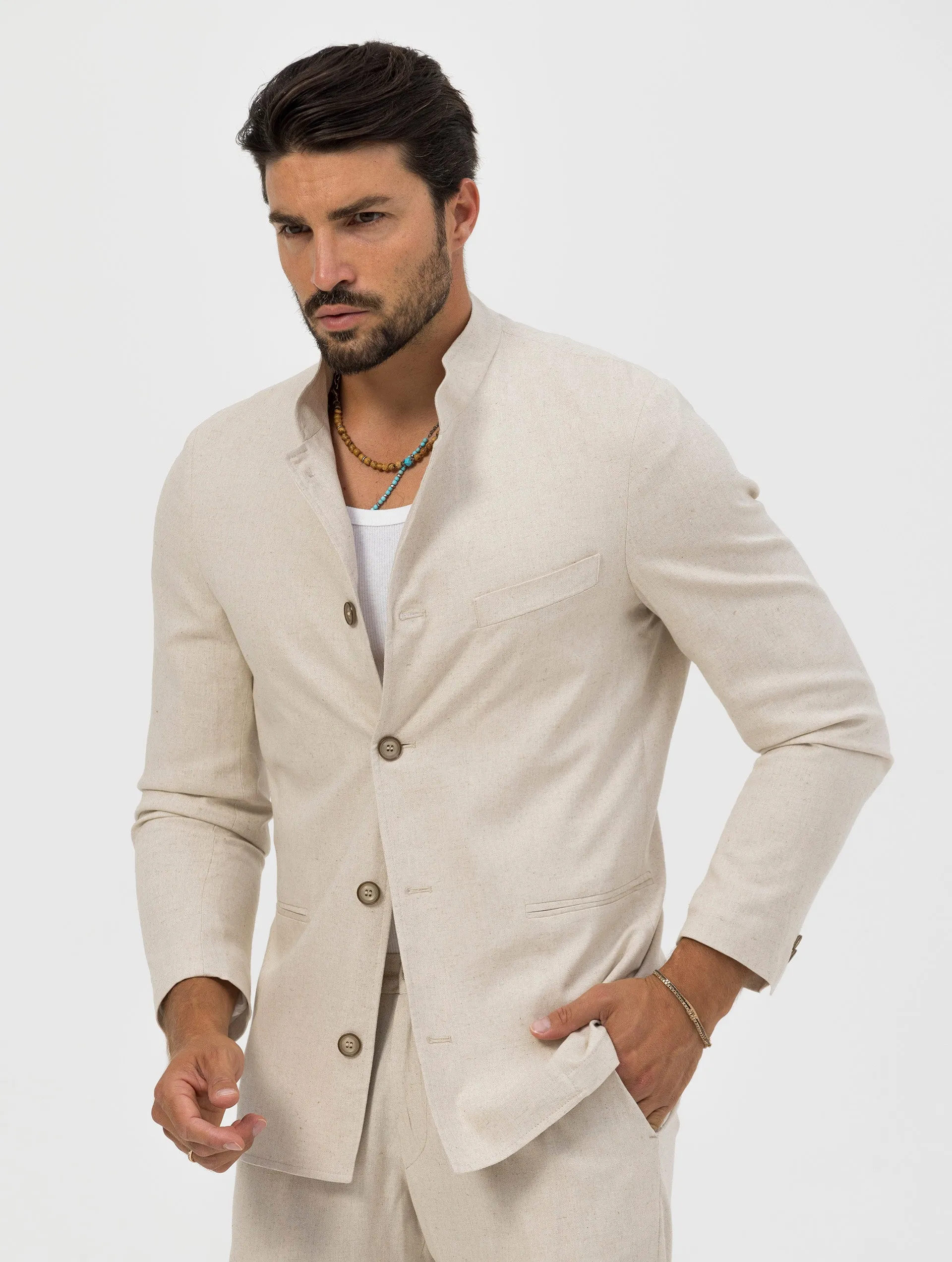 AKITA BLAZER MONOPETTO BEIGE