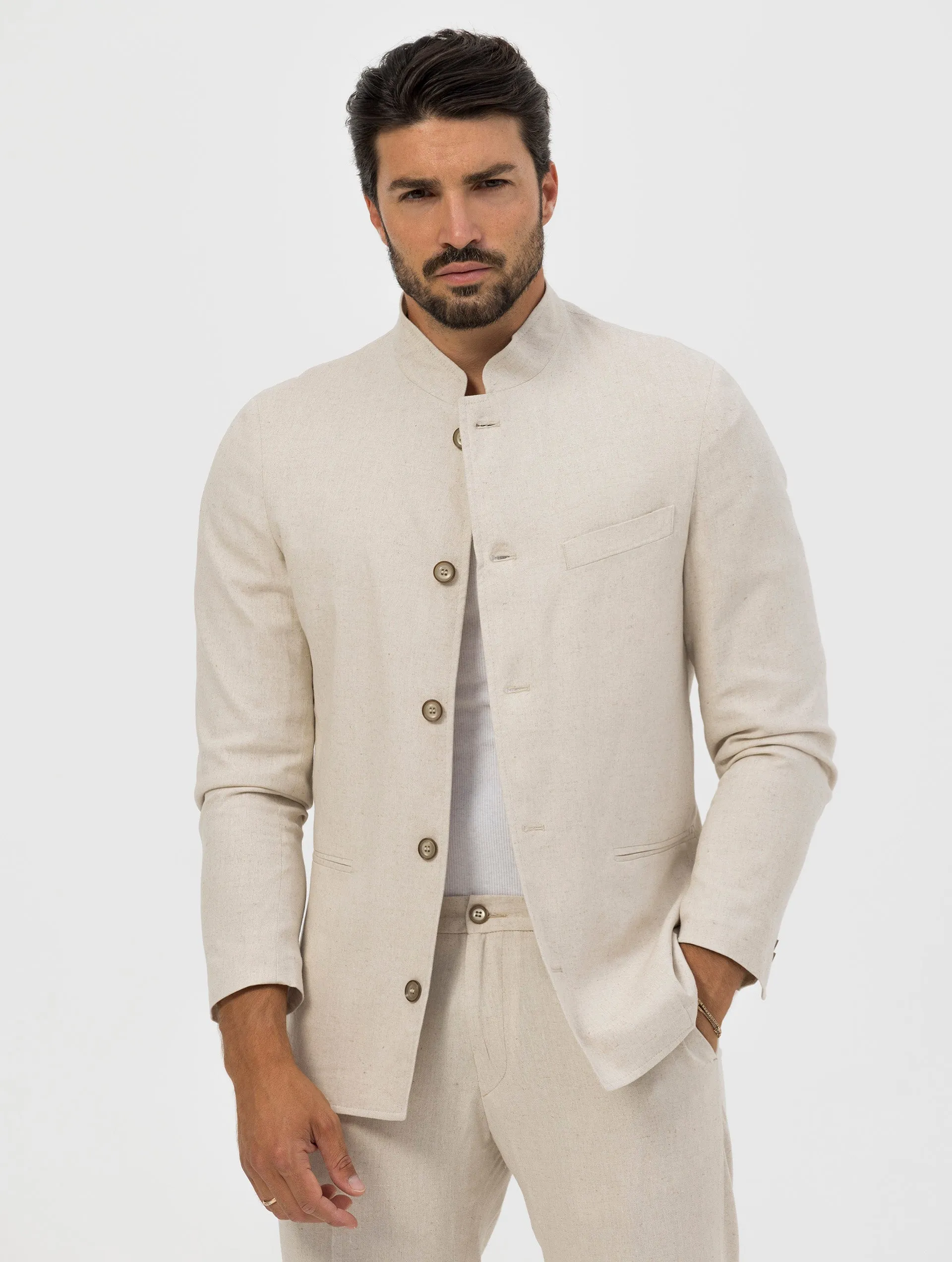 AKITA BLAZER MONOPETTO BEIGE
