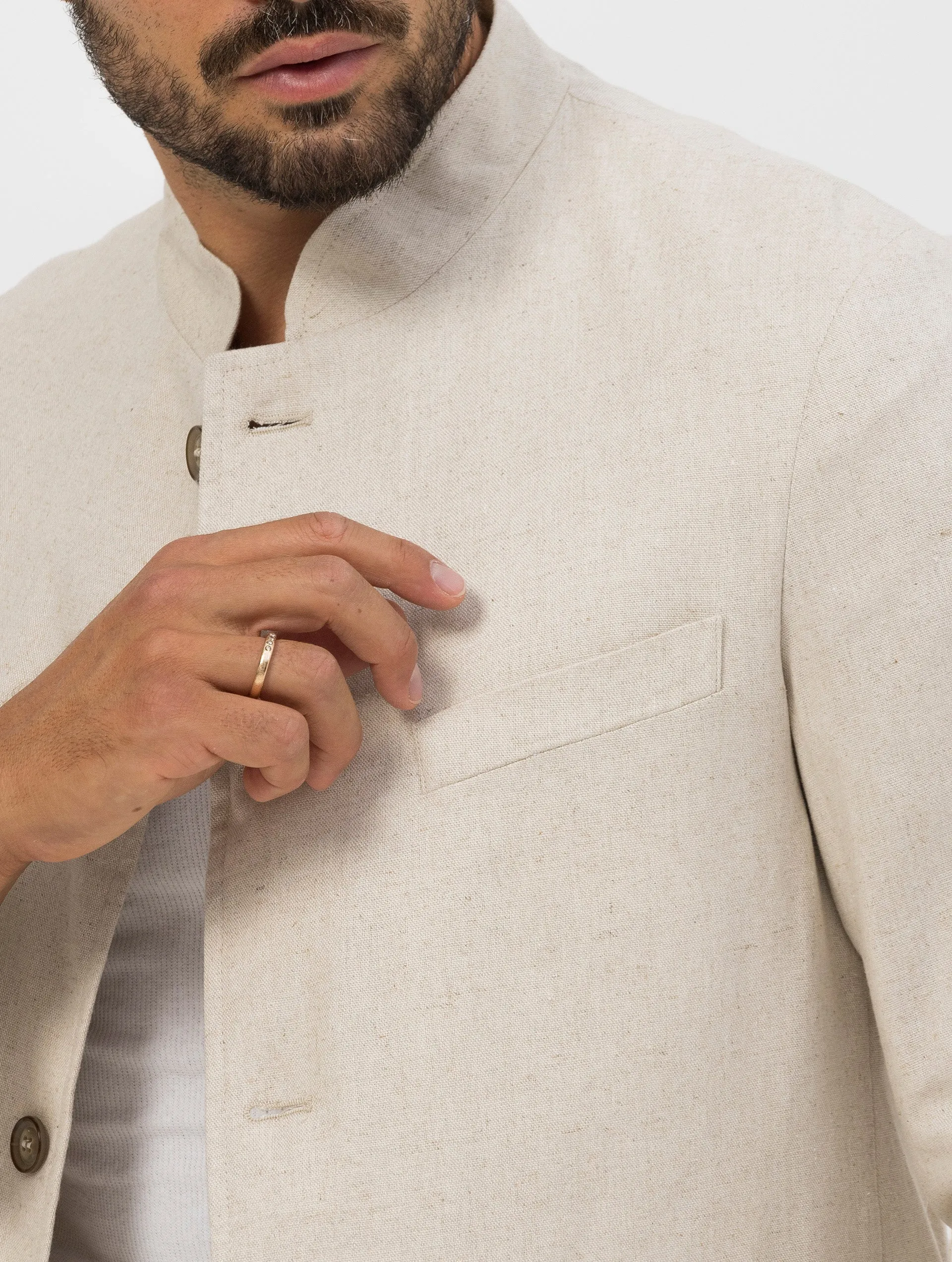 AKITA BLAZER MONOPETTO BEIGE