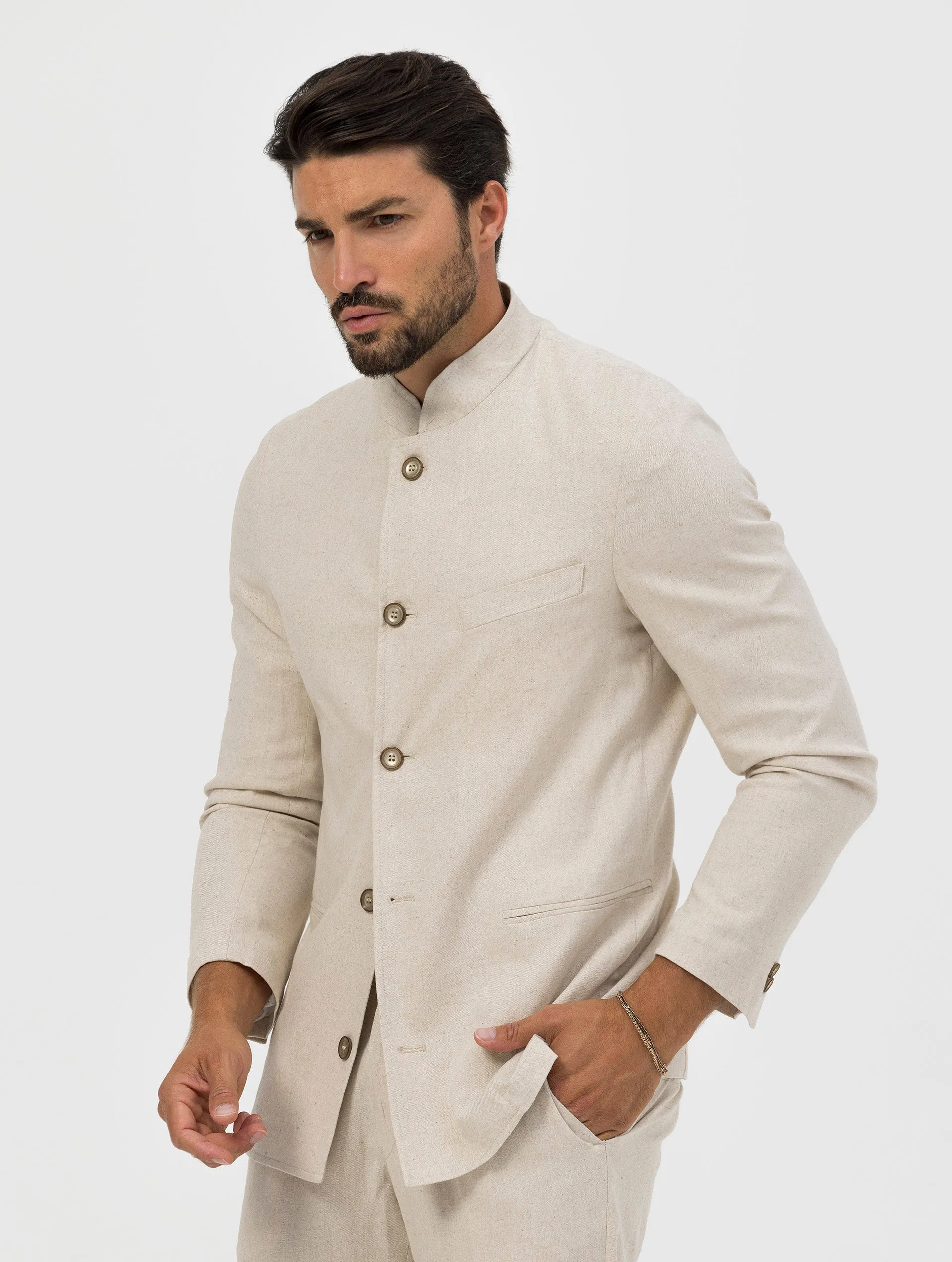AKITA BLAZER MONOPETTO BEIGE