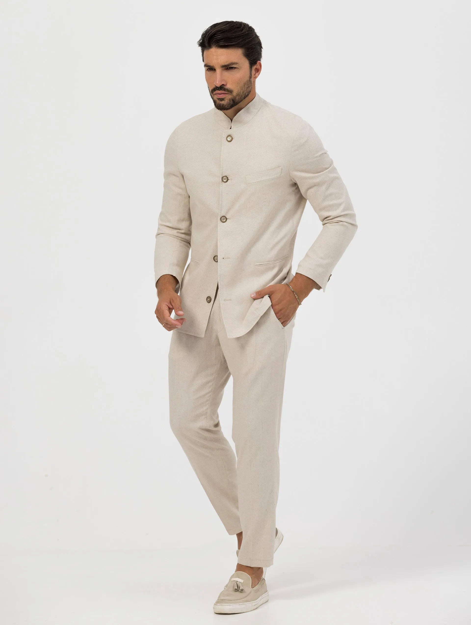 AKITA BLAZER MONOPETTO BEIGE