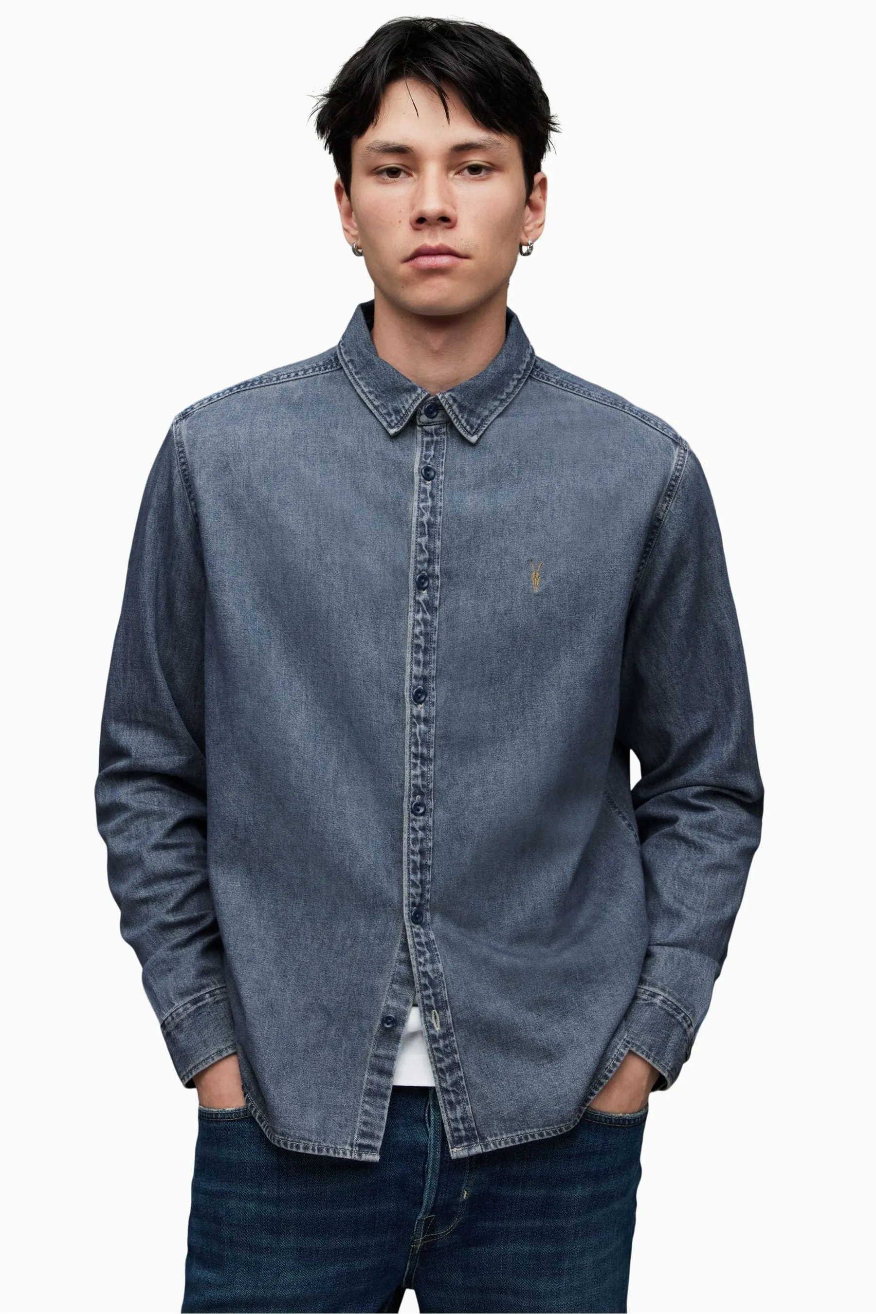 AllSaints - Elm - Camicia slavata