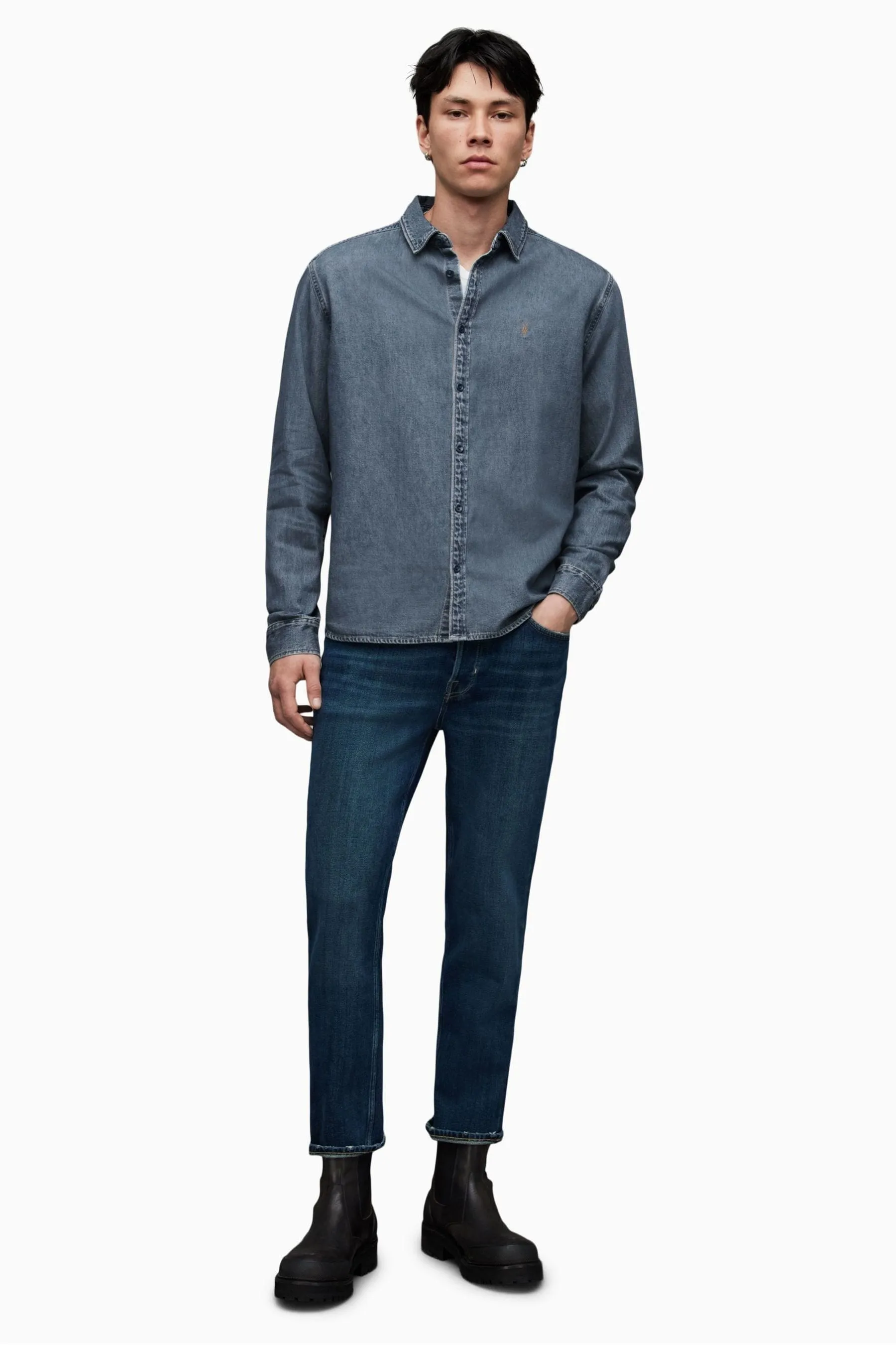 AllSaints - Elm - Camicia slavata