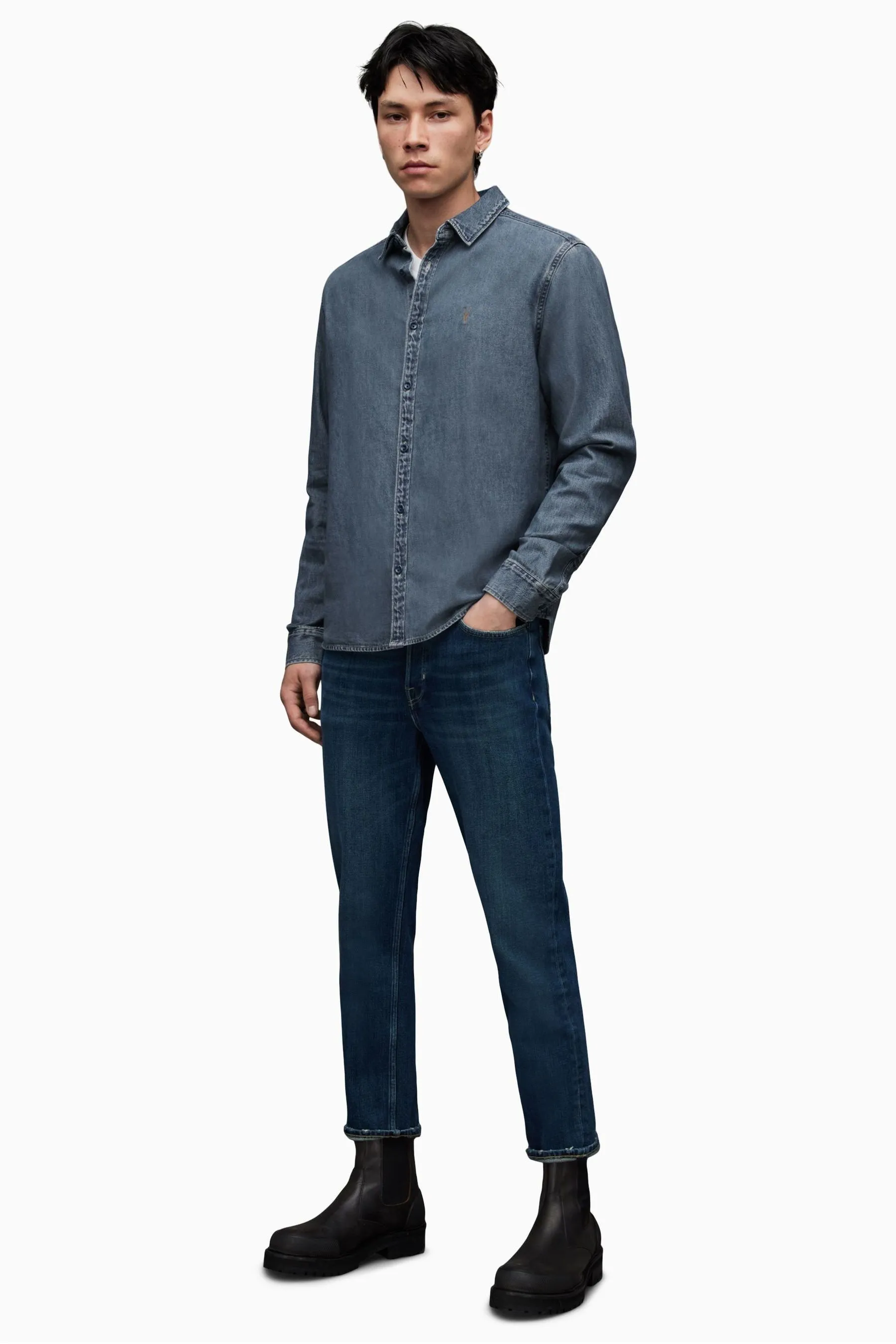 AllSaints - Elm - Camicia slavata