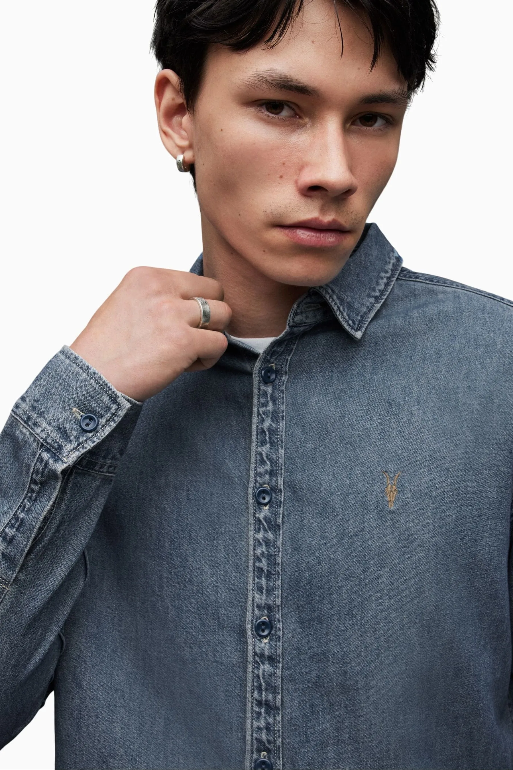 AllSaints - Elm - Camicia slavata