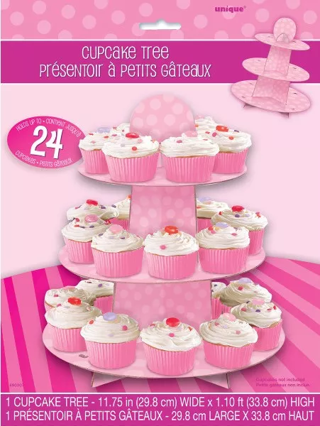 Alzata per cupcake rosa confetto