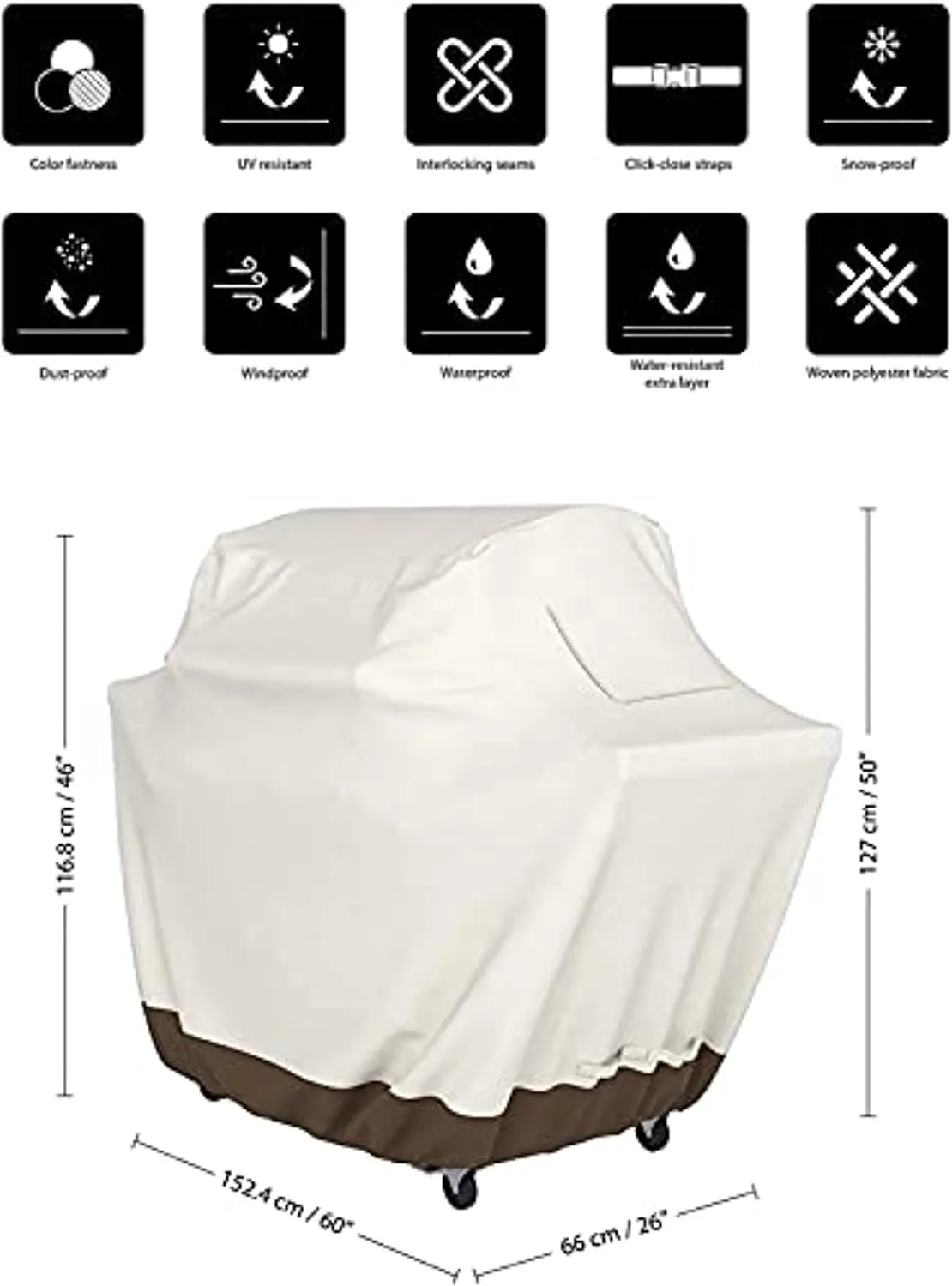 Amazon Basics - Copertura per barbecue, misura M
