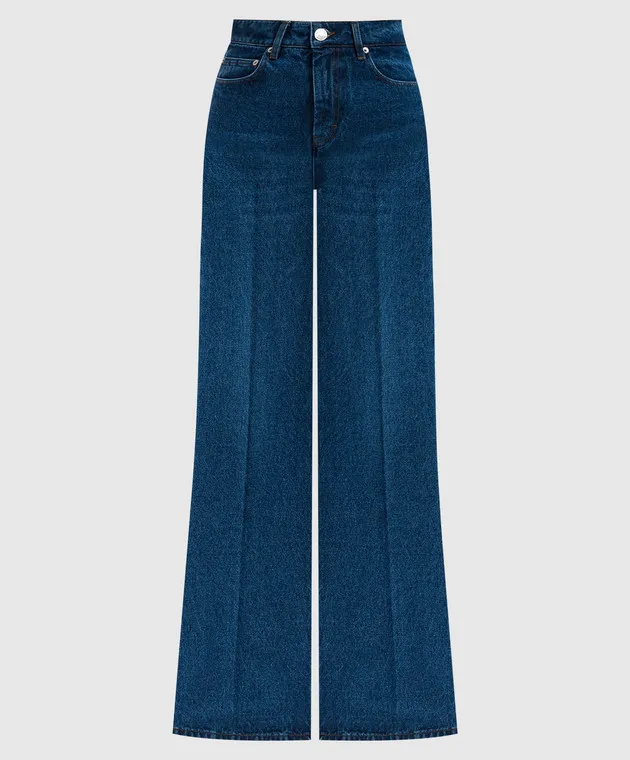 Ami Paris Jeans blu a zampa con effetto used FTR420DE0031