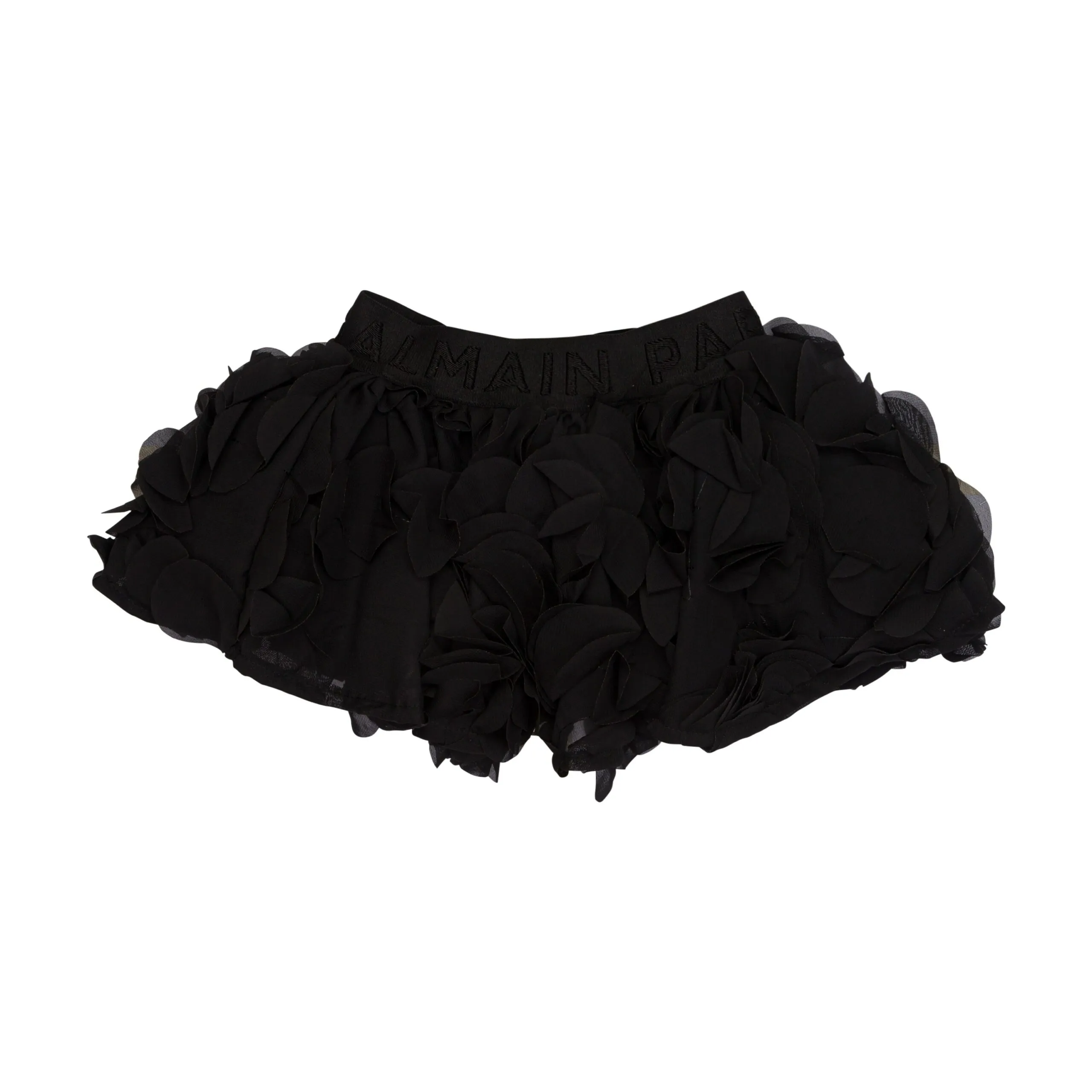 Balmain gonna baby in tulle con petali applicati
