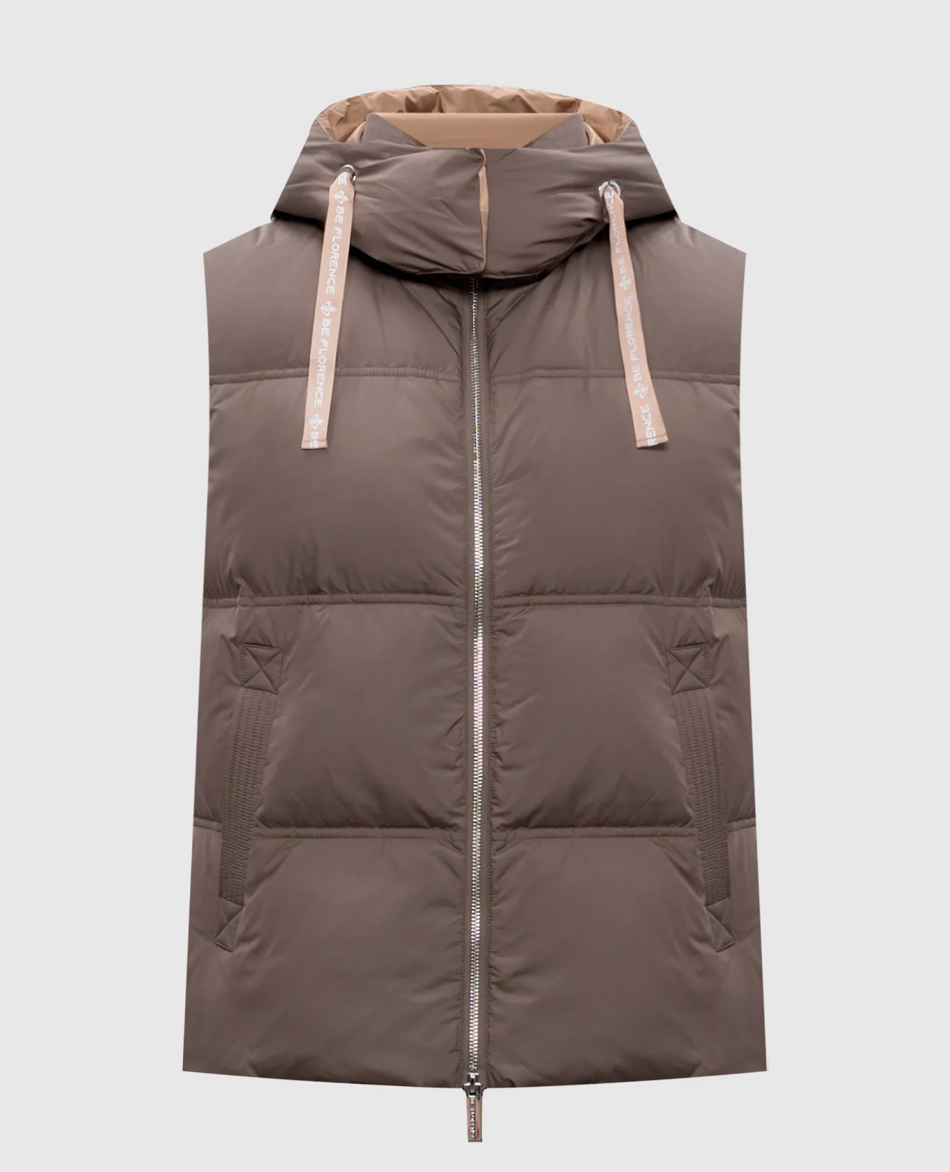 Be Florence Gilet trapuntato marrone BE2463