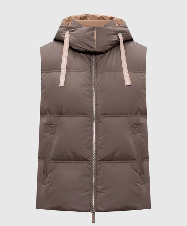 Be Florence Gilet trapuntato marrone BE2463