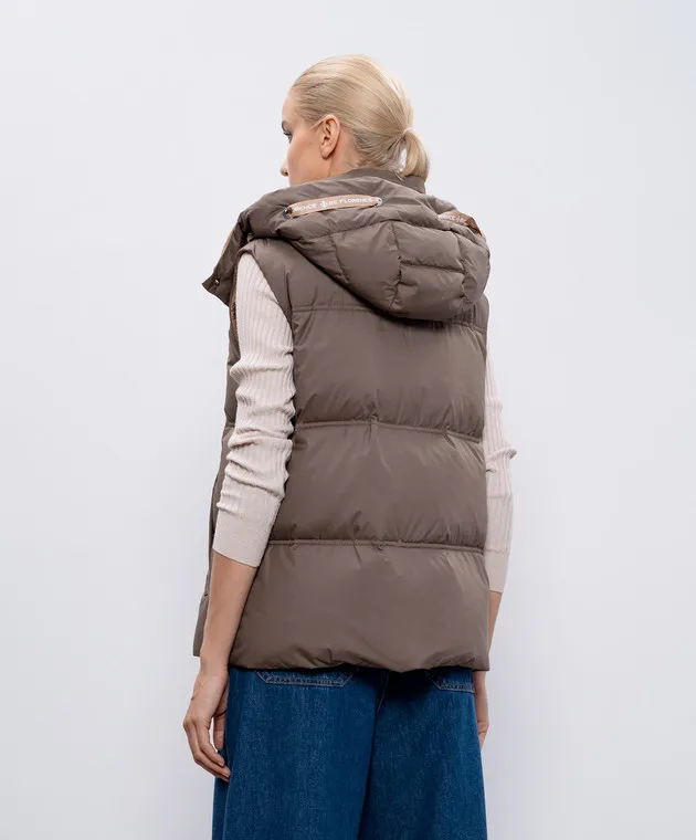 Be Florence Gilet trapuntato marrone BE2463