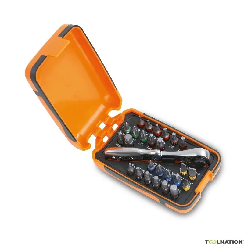 Beta 008600880 860/C27 25 punte, 1 connettore e 1 cricchetto commutabile in valigetta di plastica