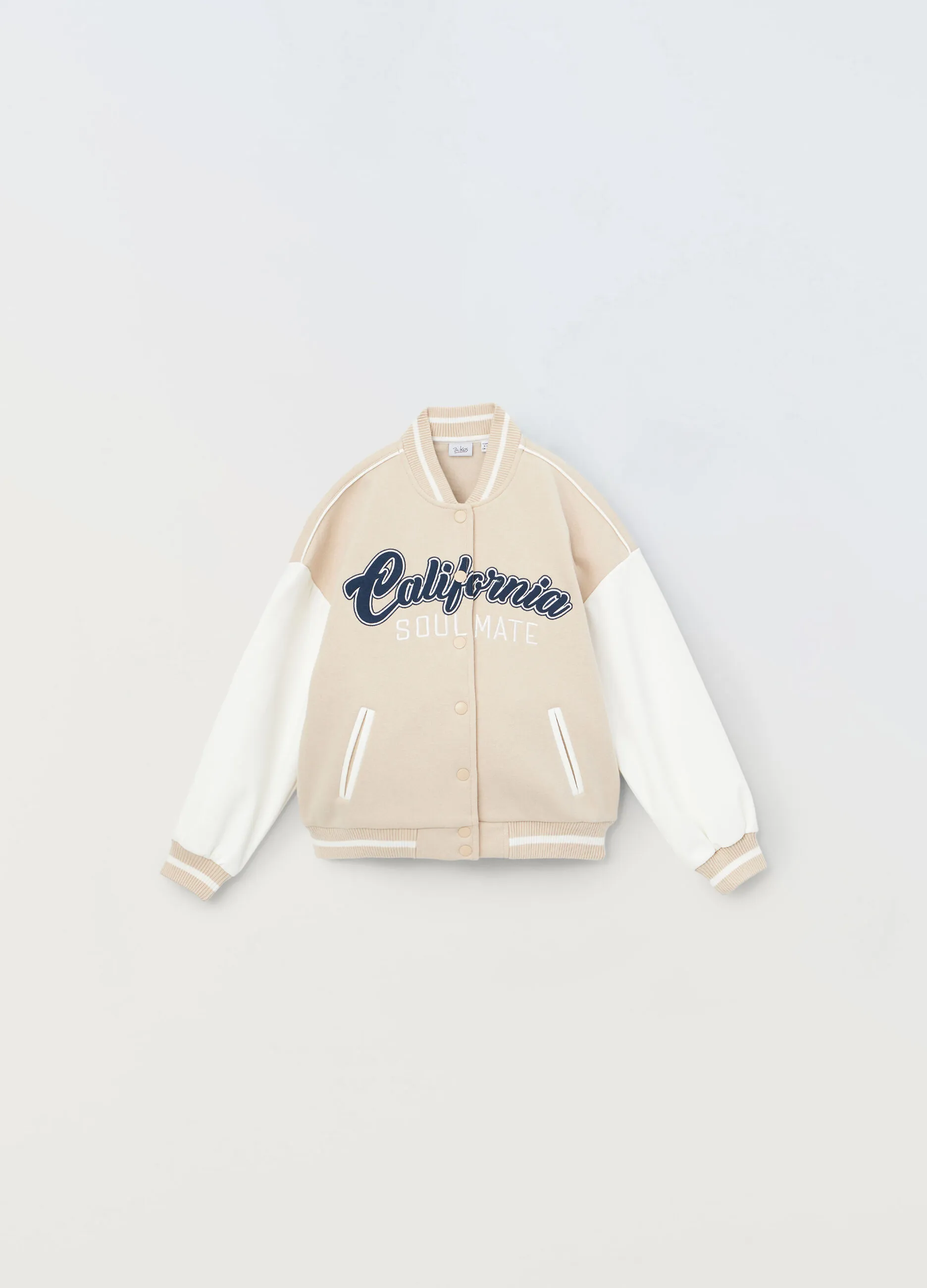 BLUKIDS  Felpa varsity in misto cotone ragazza