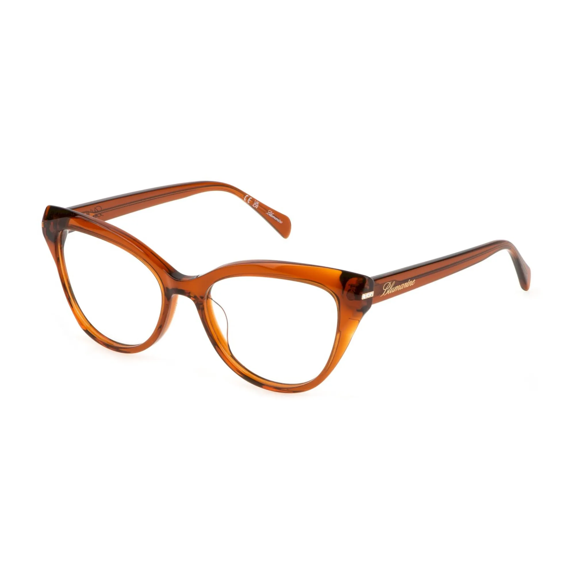   Blumarine VBM821S - 0M84 Cammello Trasparente Lucido | Occhiale Da Vista Donna 
