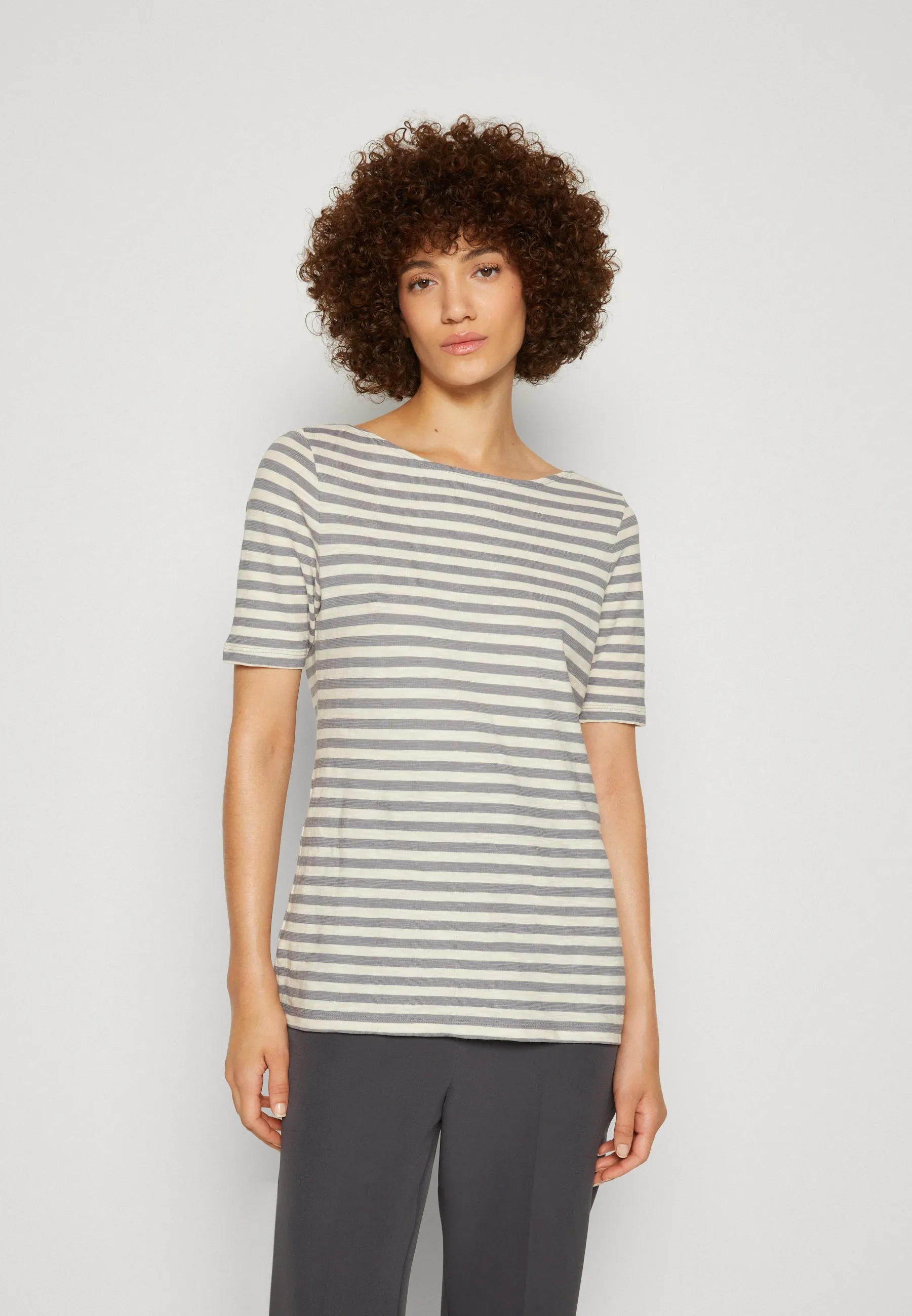BOAT NECK STRIPED - T-shirt con stampa