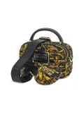 Borsa a mano Versace Jeans Couture JEANS COUTURE RANGE X SKETCH 2 BAGS PRINTED CRUNCHY in nylon nero e giallo