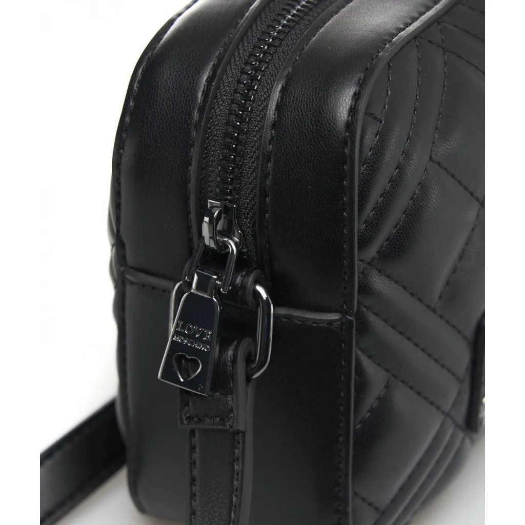 Borsa a tracolla trapuntata nero