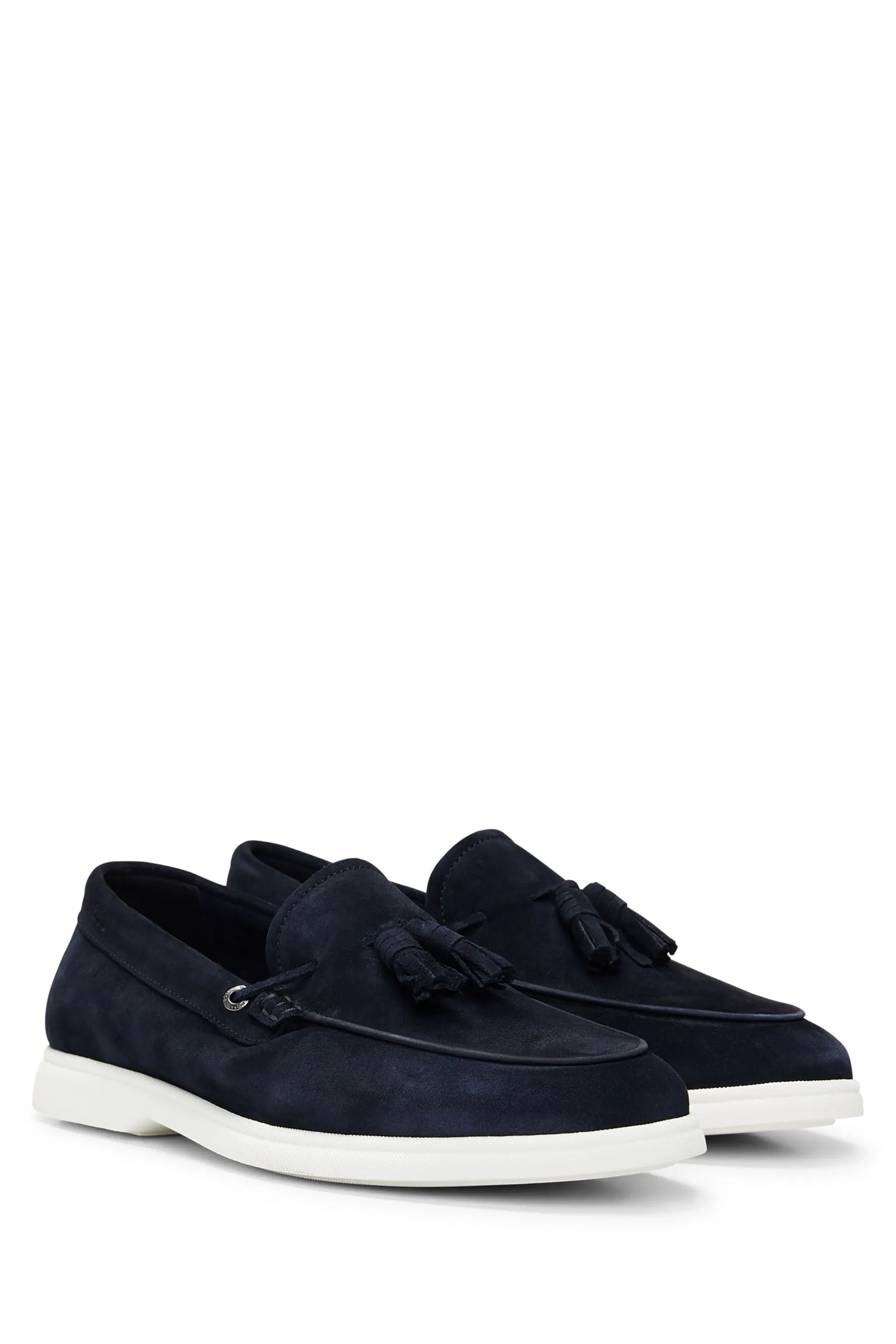 BOSS - Mocassini scamosciati con nappe