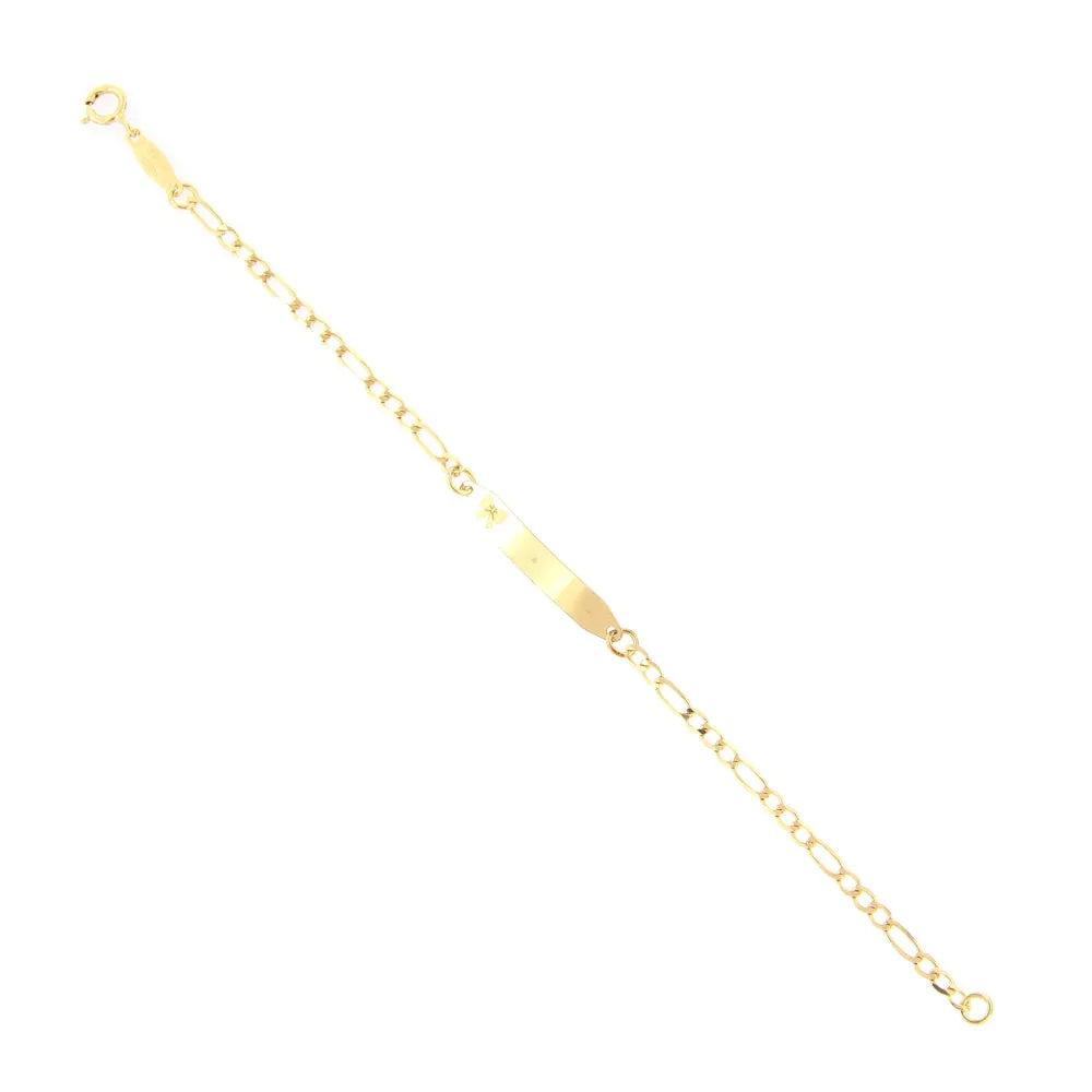Bracciale Battesimo in Oro Giallo con Targhetta