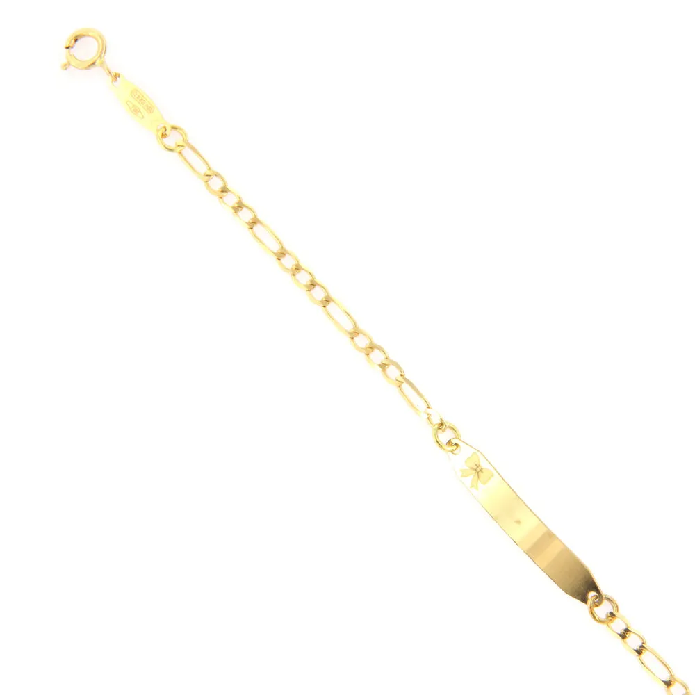 Bracciale Battesimo in Oro Giallo con Targhetta