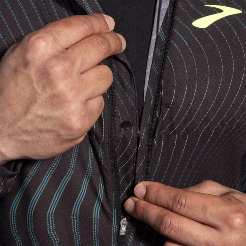 Brooks Giacca Running Canopy Nero Uomo