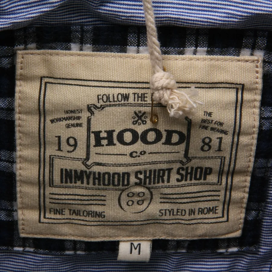 C9454 camicia uomo INMYHOOD cotone quadretti blu/nero/bianco shirt men