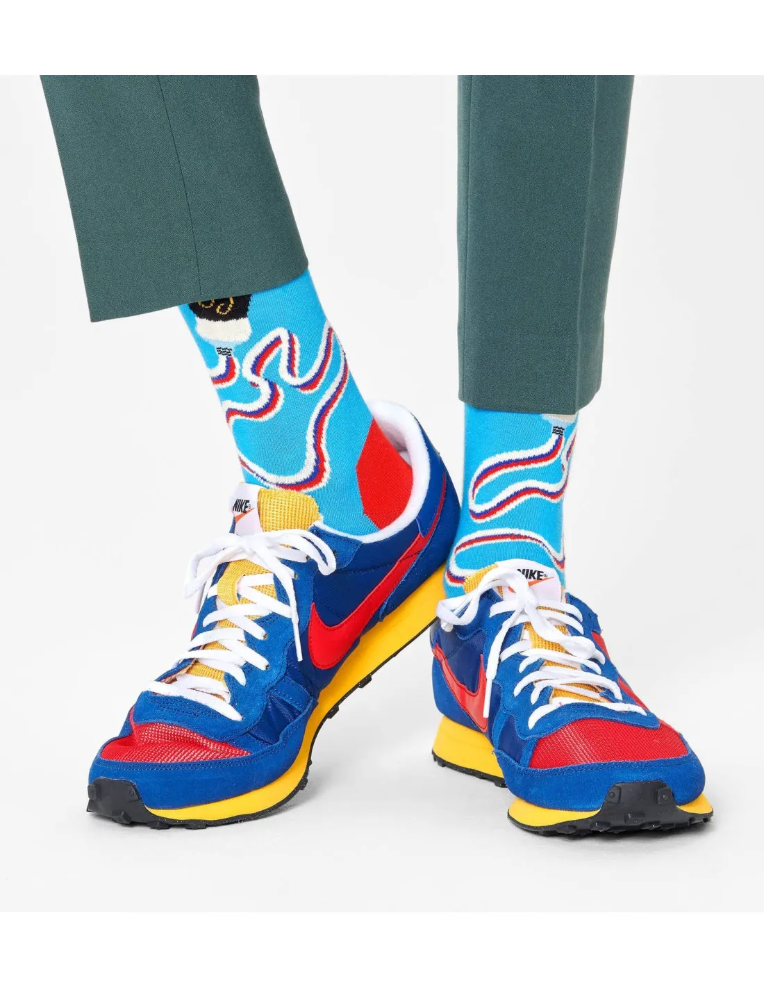 Calzini azzurri uomo Brush Brush Happy Sock's