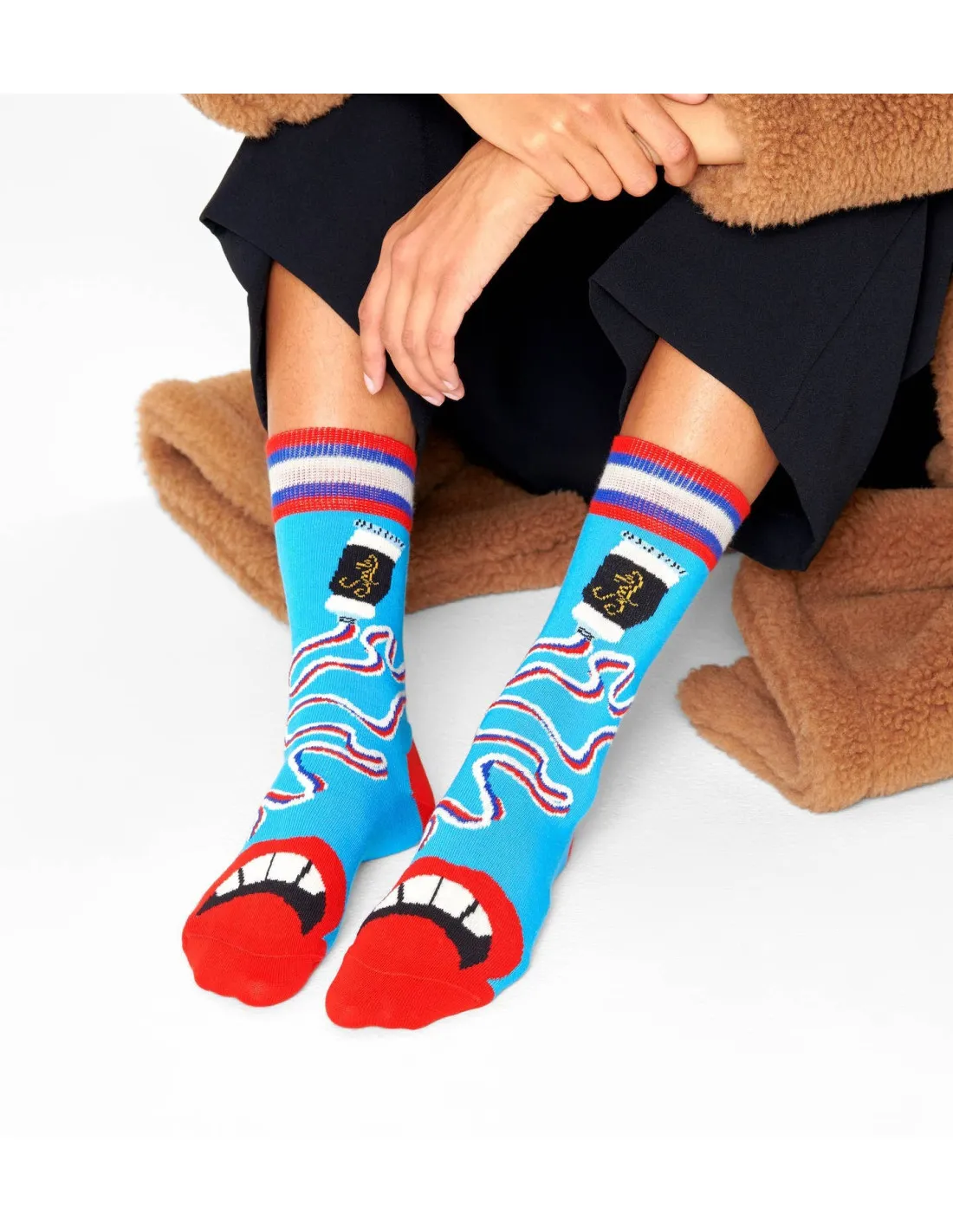 Calzini azzurri uomo Brush Brush Happy Sock's