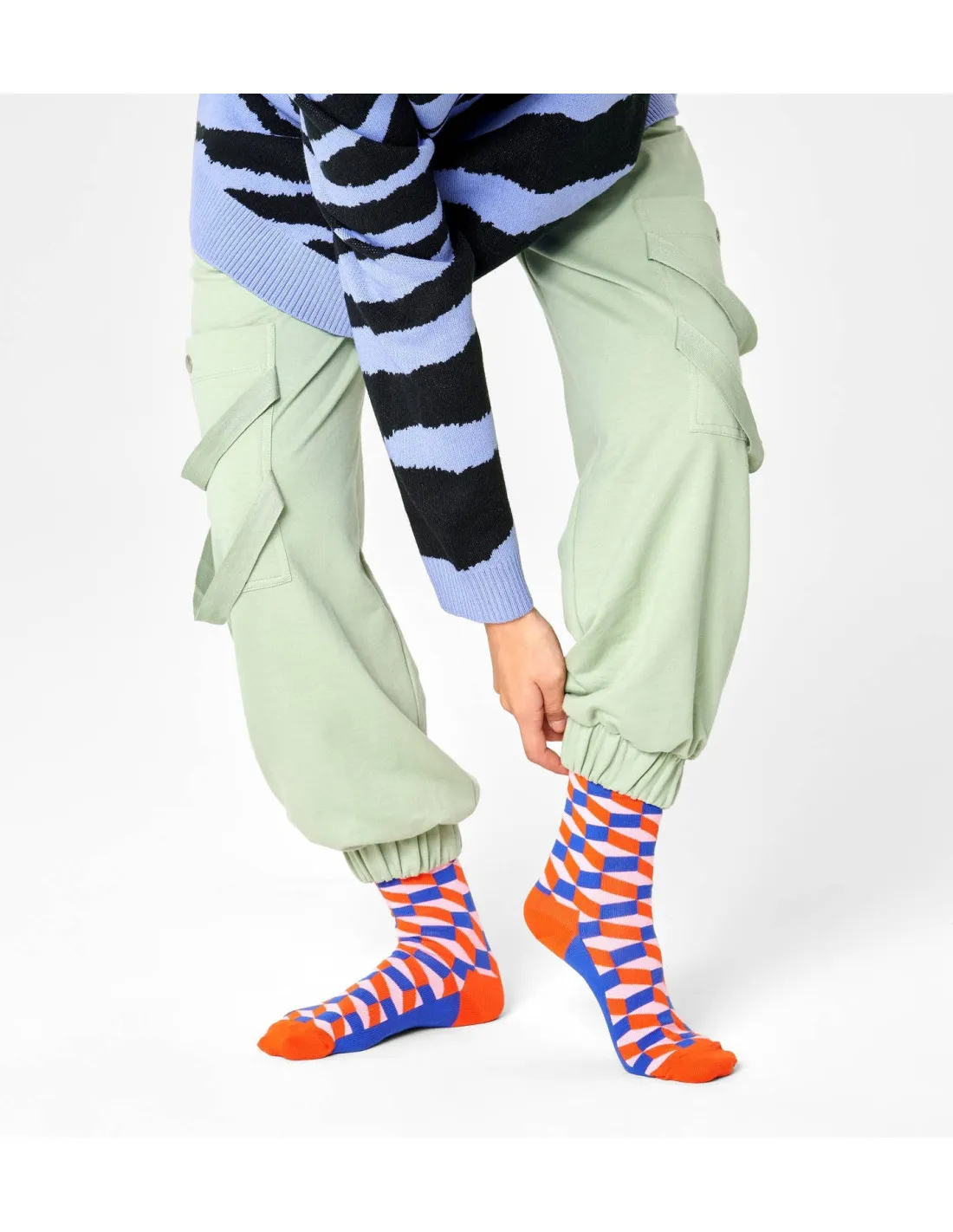 Calzini blu uomo Filled Optic Happy Sock's