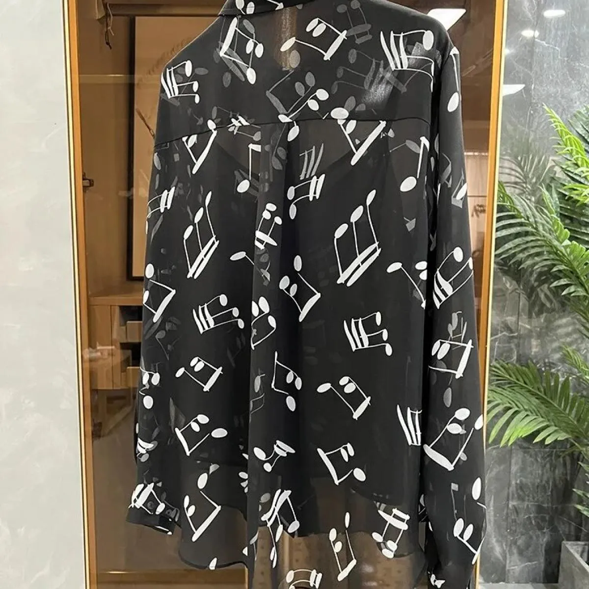 Camicetta da donna alla moda 2023 Camicia da donna Chic Note Pocket Camicetta a maniche lunghe per le donne Camisas De Mujer Cam