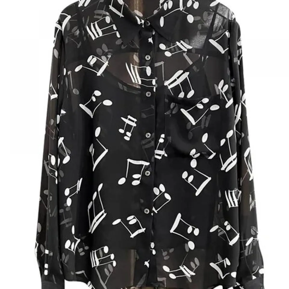 Camicetta da donna alla moda 2023 Camicia da donna Chic Note Pocket Camicetta a maniche lunghe per le donne Camisas De Mujer Cam