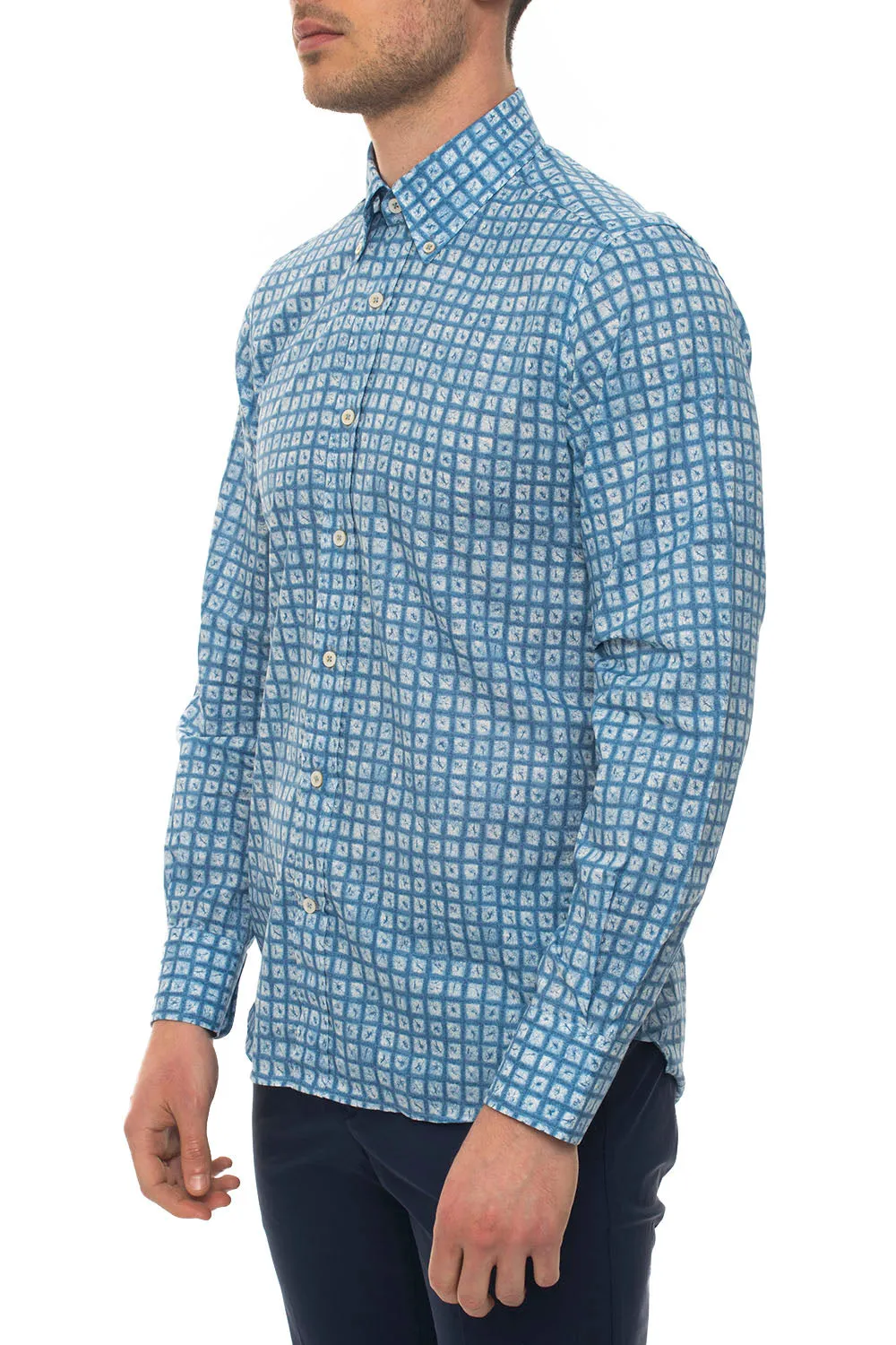 Camicia casual Celeste Canali Uomo