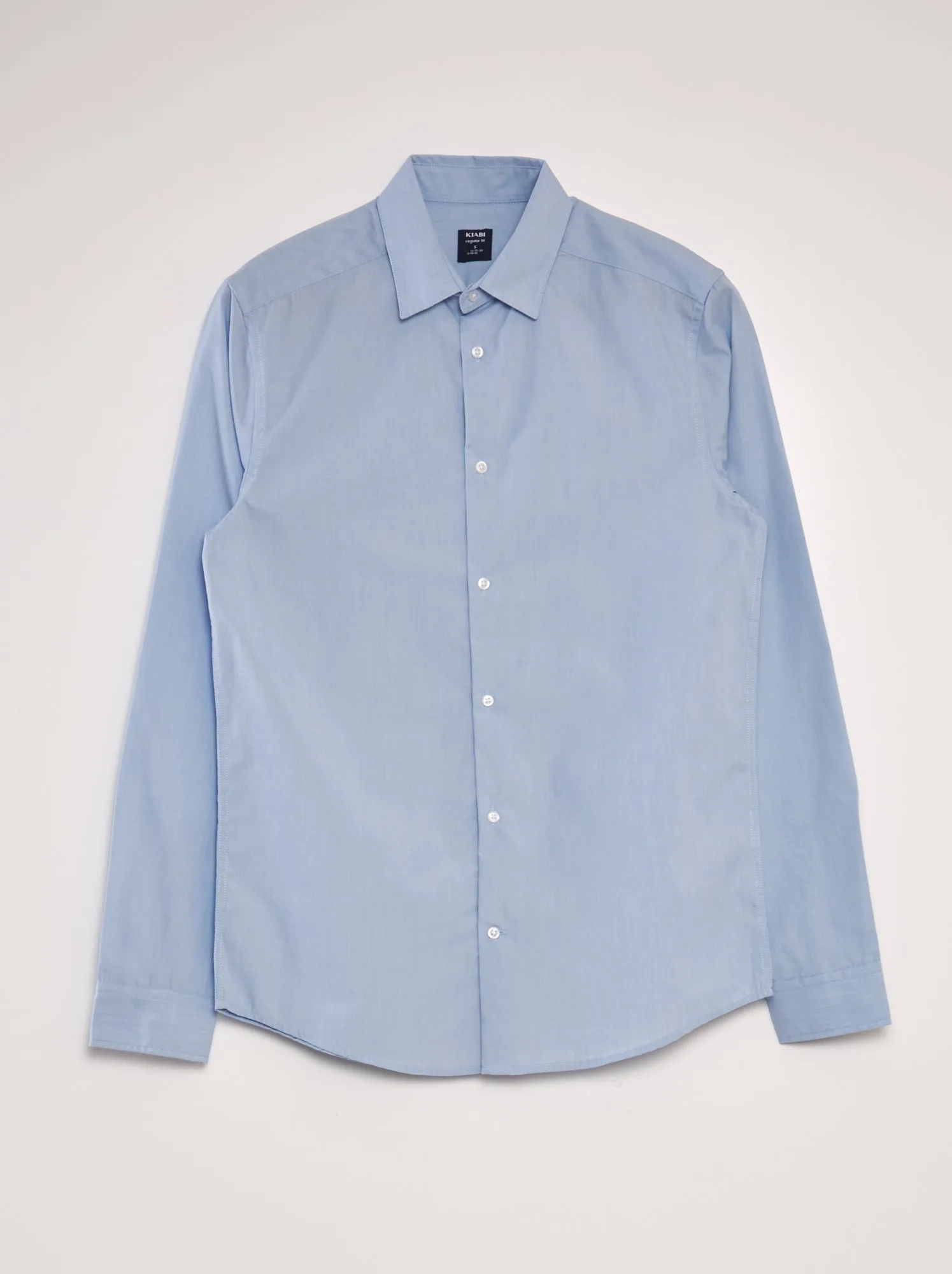 Camicia classica tinta unita - BLU