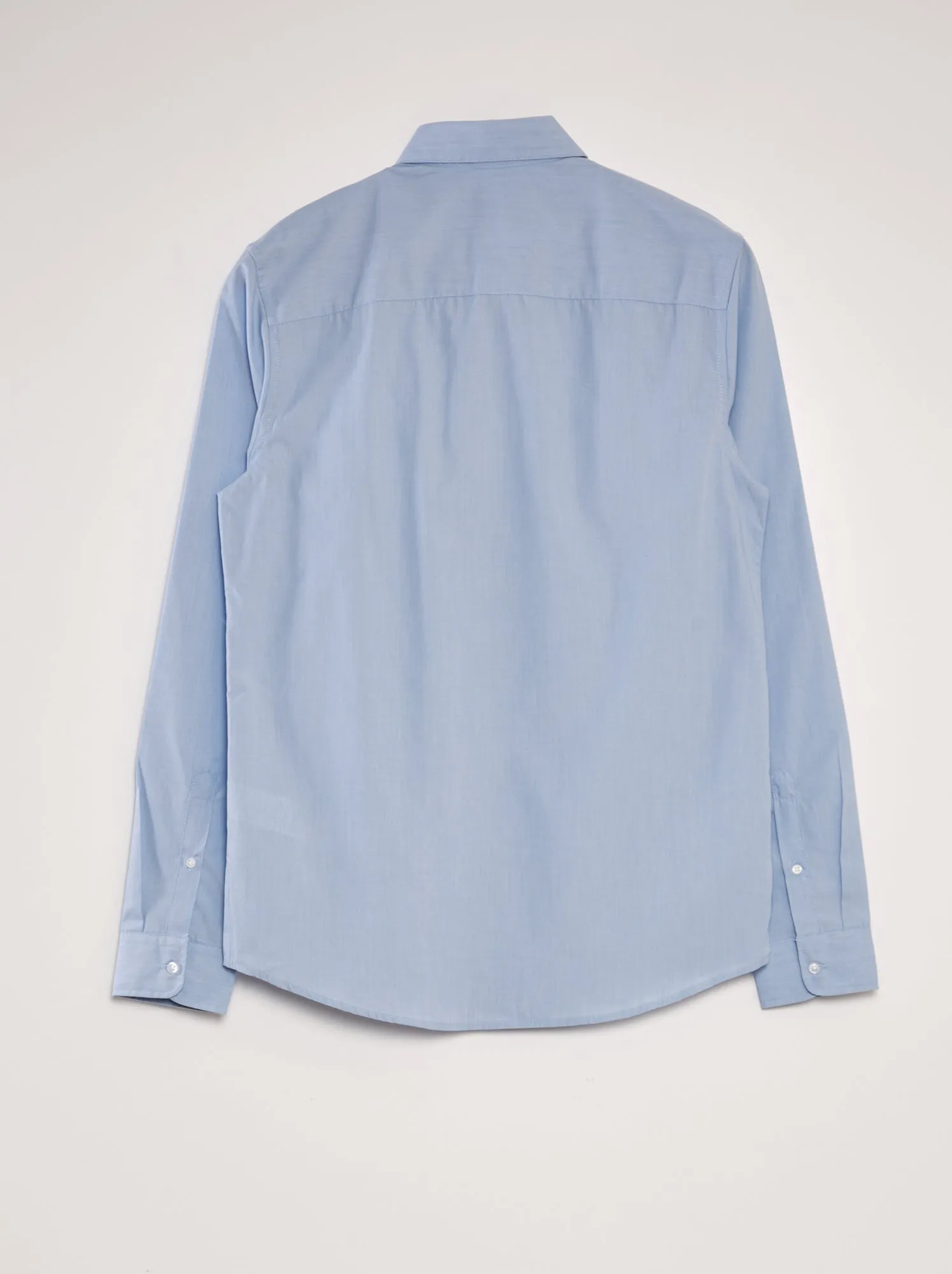 Camicia classica tinta unita - BLU