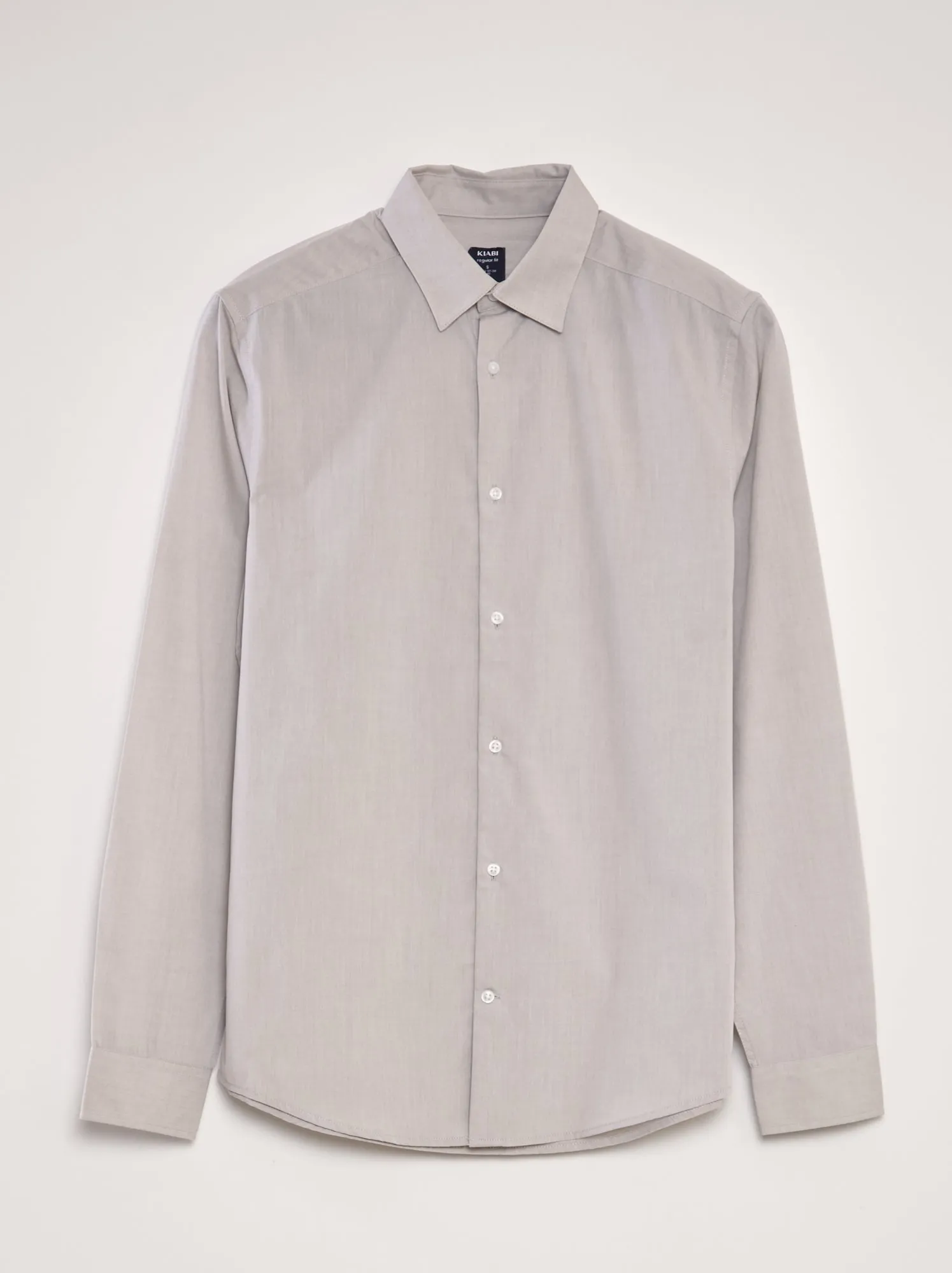 Camicia classica tinta unita - GRIGIO