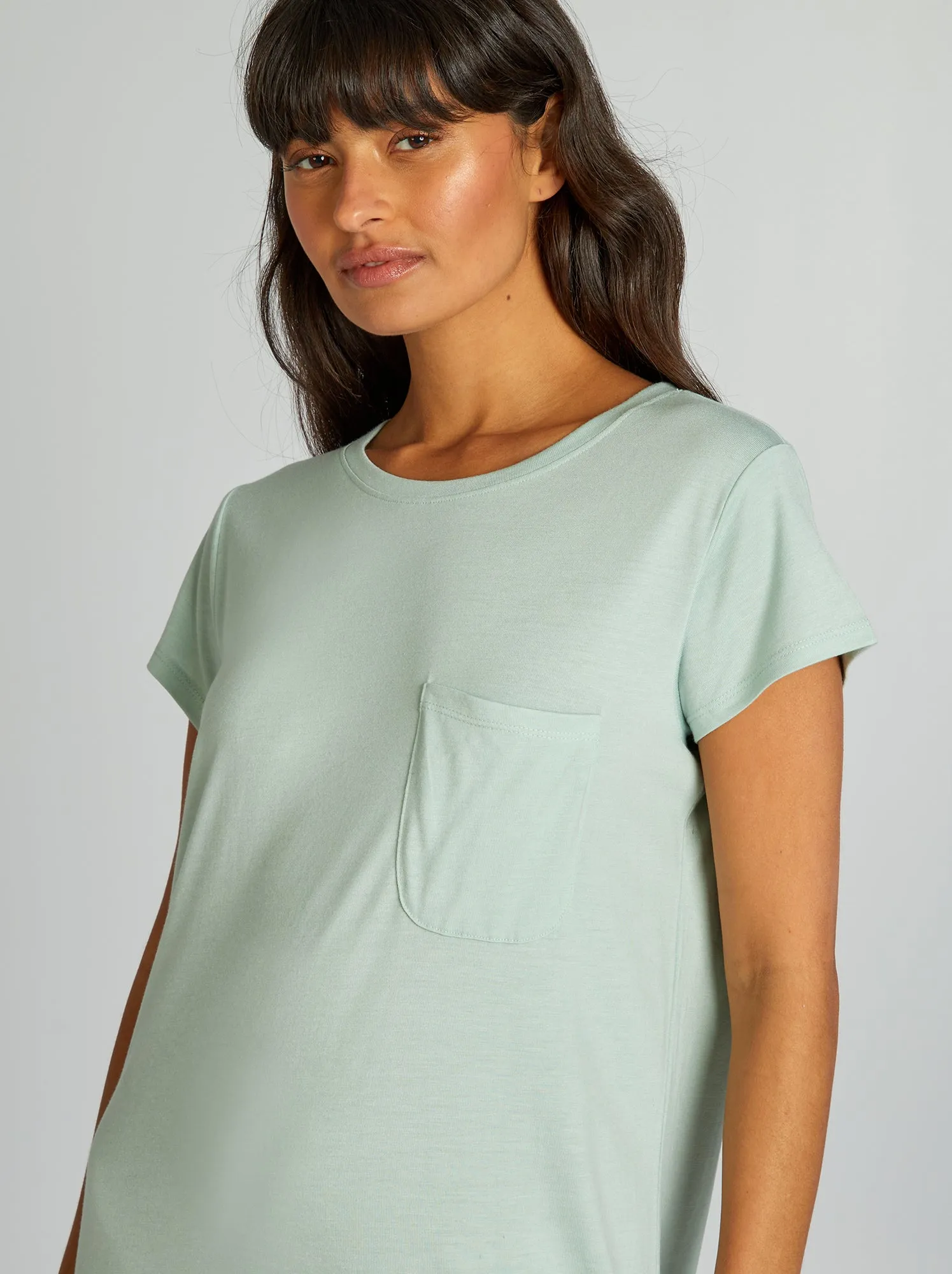 Camicia di notte in maglia jersey - blu