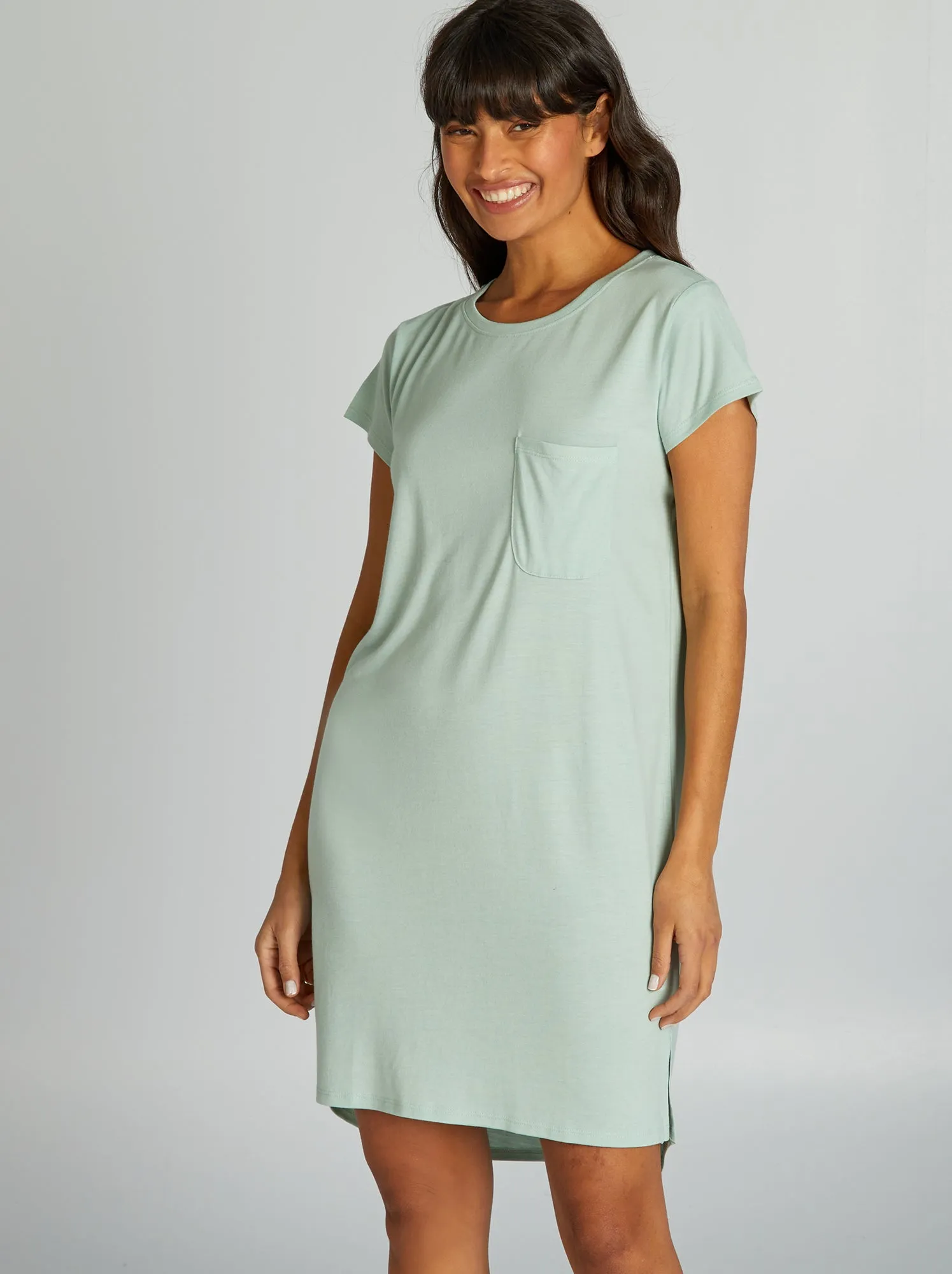 Camicia di notte in maglia jersey - blu