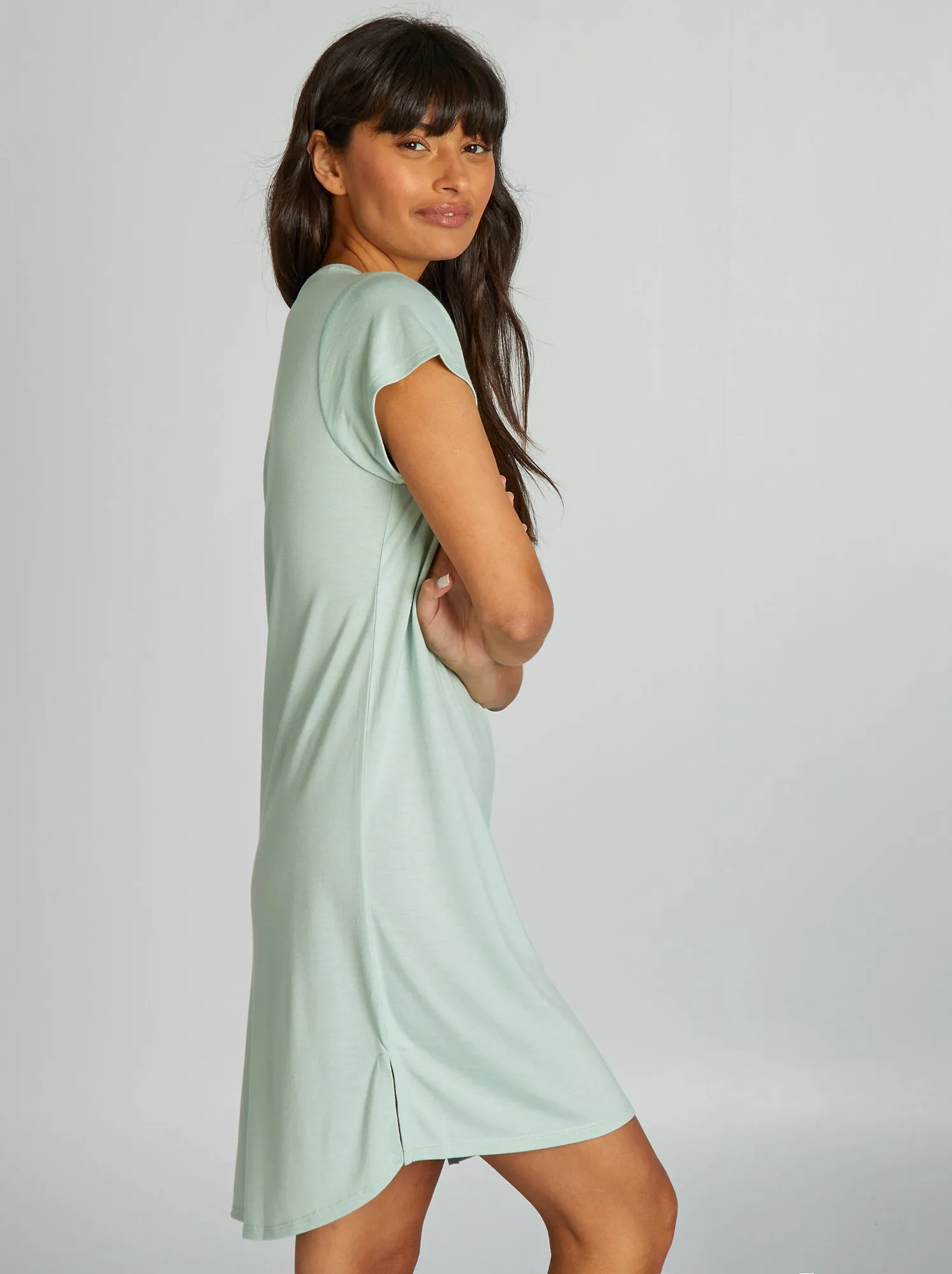 Camicia di notte in maglia jersey - blu